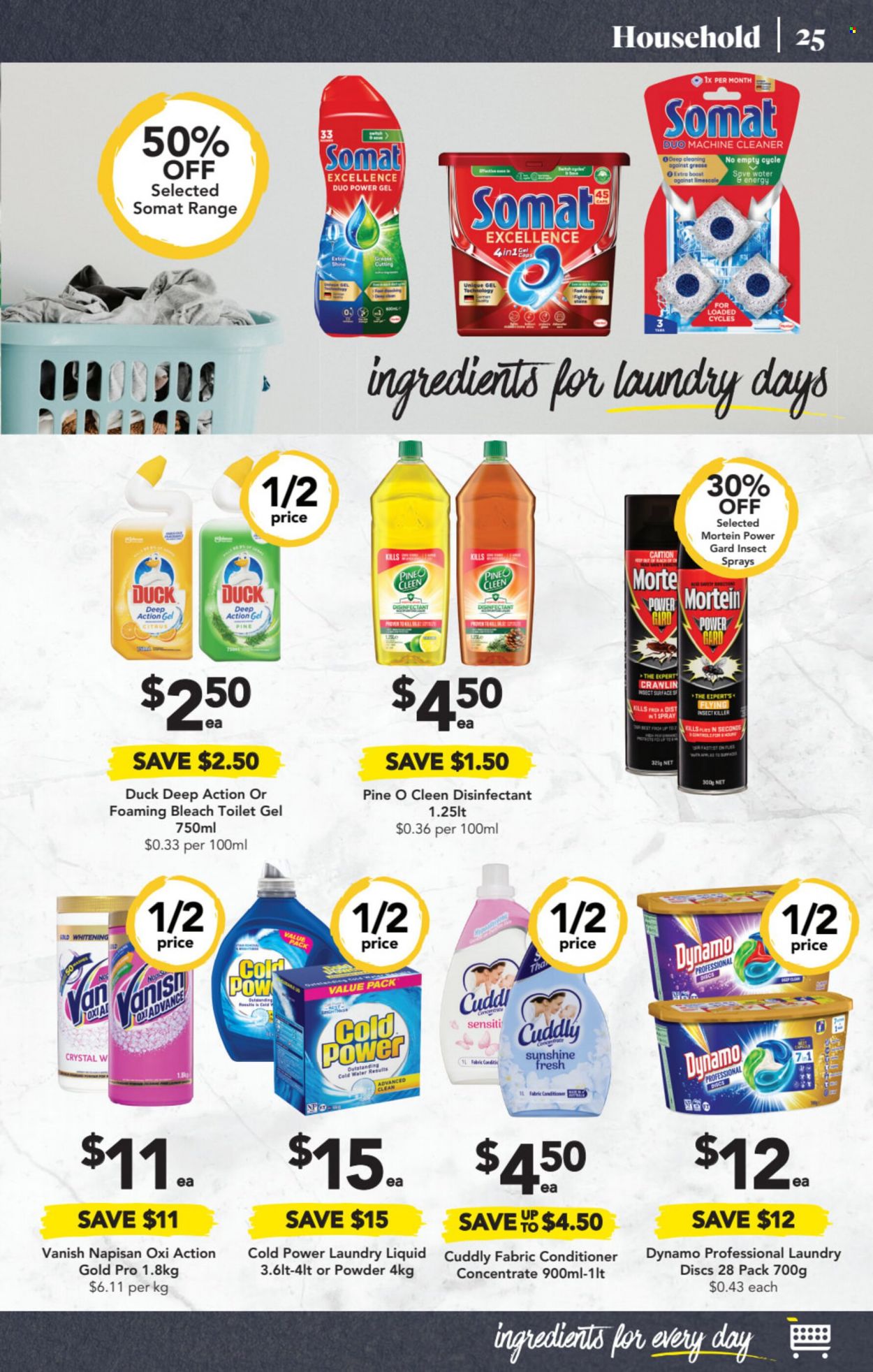 thumbnail - Drakes Catalogue - 19 Jan 2022 - 25 Jan 2022 - Sales products - Sunshine, Boost, cleaner, bleach, desinfection, Mortein, Vanish, laundry detergent, cap. Page 25.