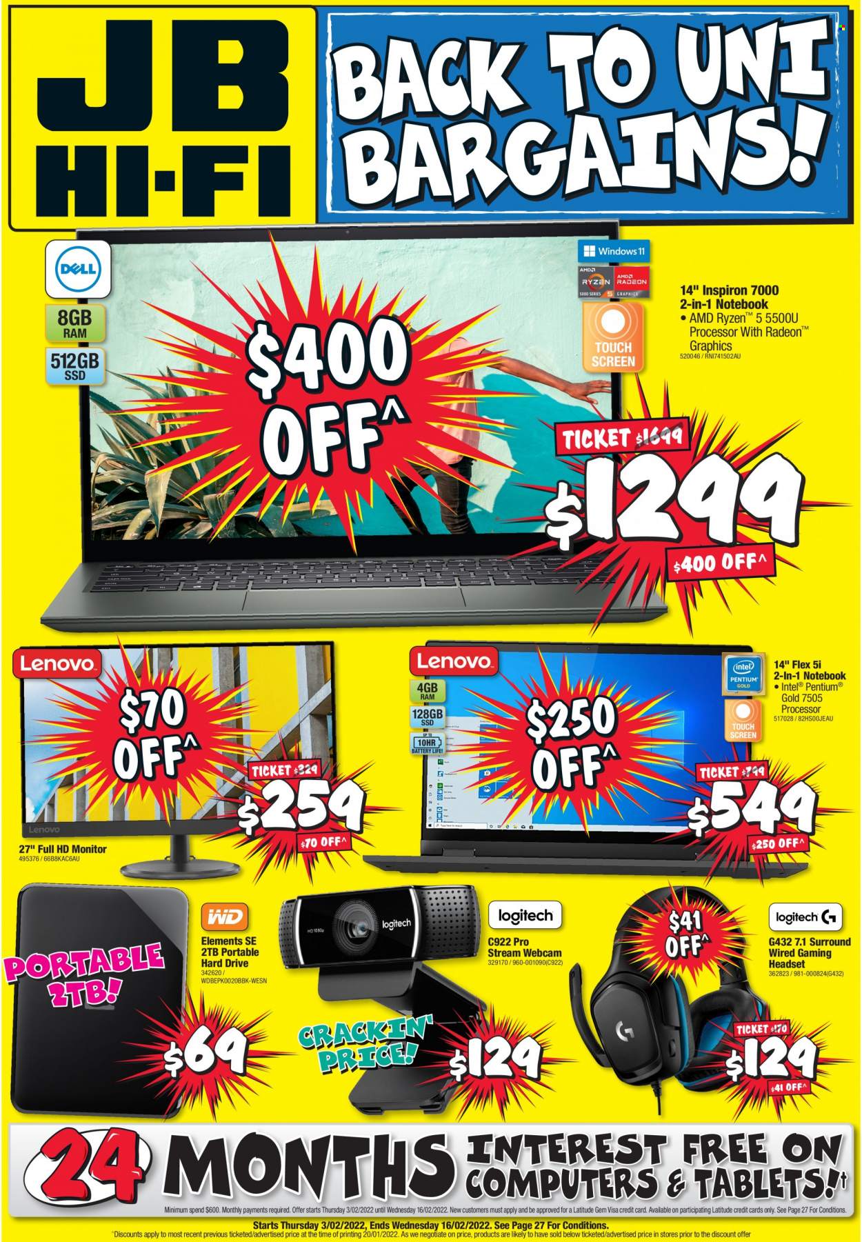 JB Hi-Fi catalogue - 3 Feb 2022 - 16 Feb 2022. Page 1