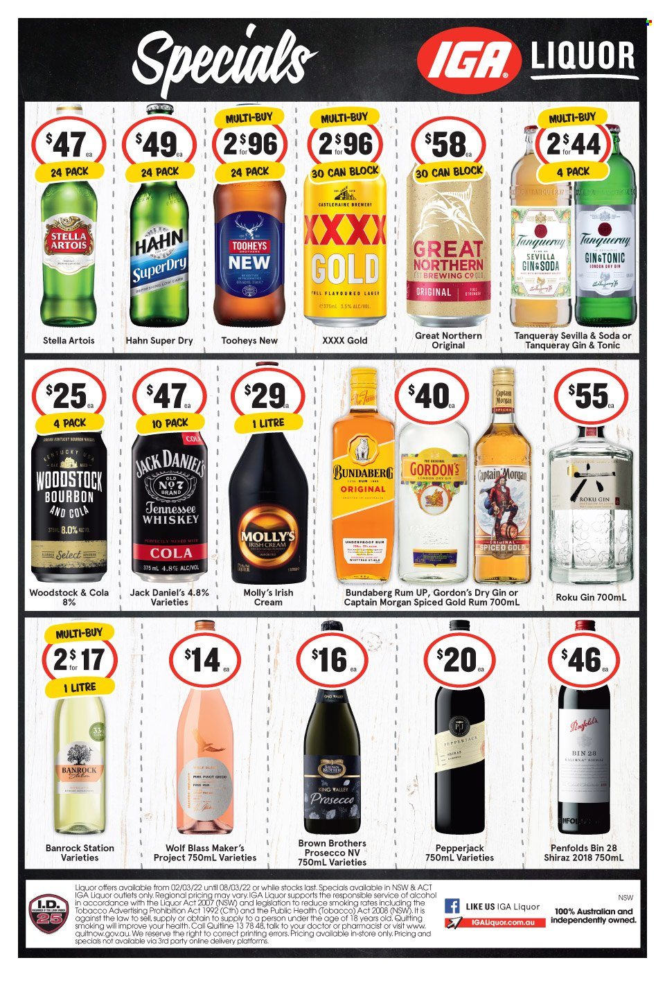 IGA LIQUOR catalogue - 2 Mar 2022 - 8 Mar 2022. Page 1