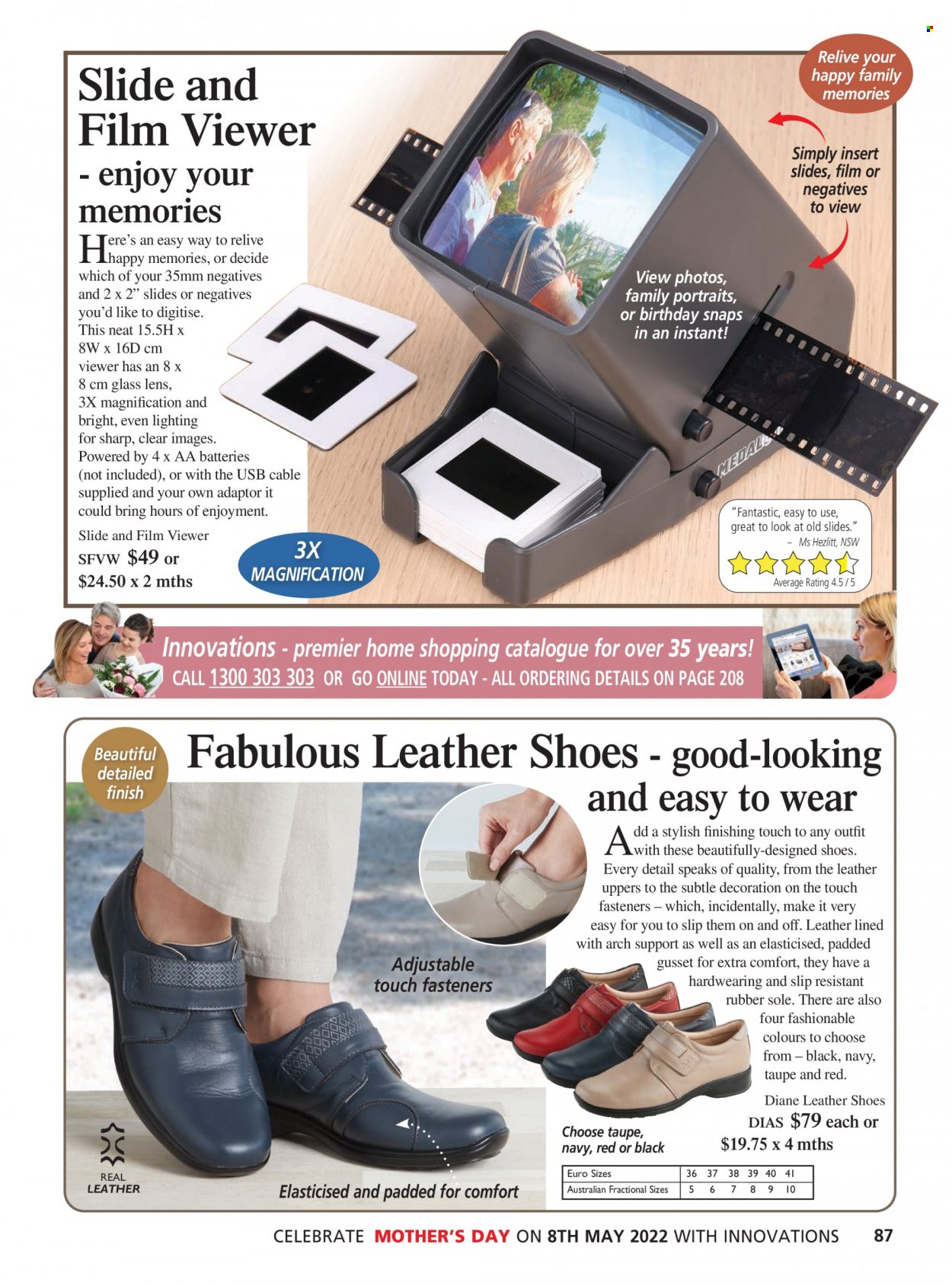thumbnail - Innovations Catalogue - Sales products - shoes, Sharp, lighting. Page 87.