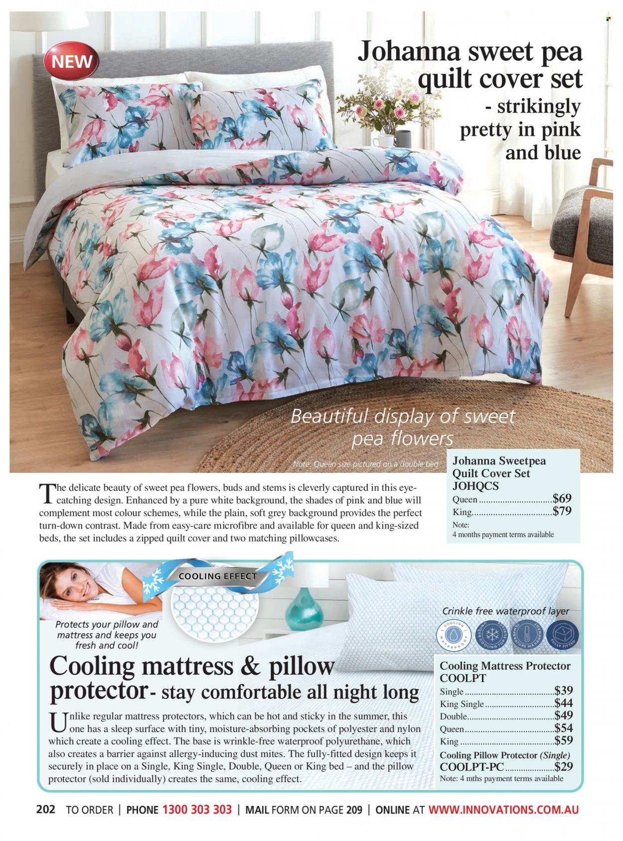 thumbnail - Innovations Catalogue - Sales products - pillow, pillowcase, quilt, mattress protector, quilt cover set. Page 202.