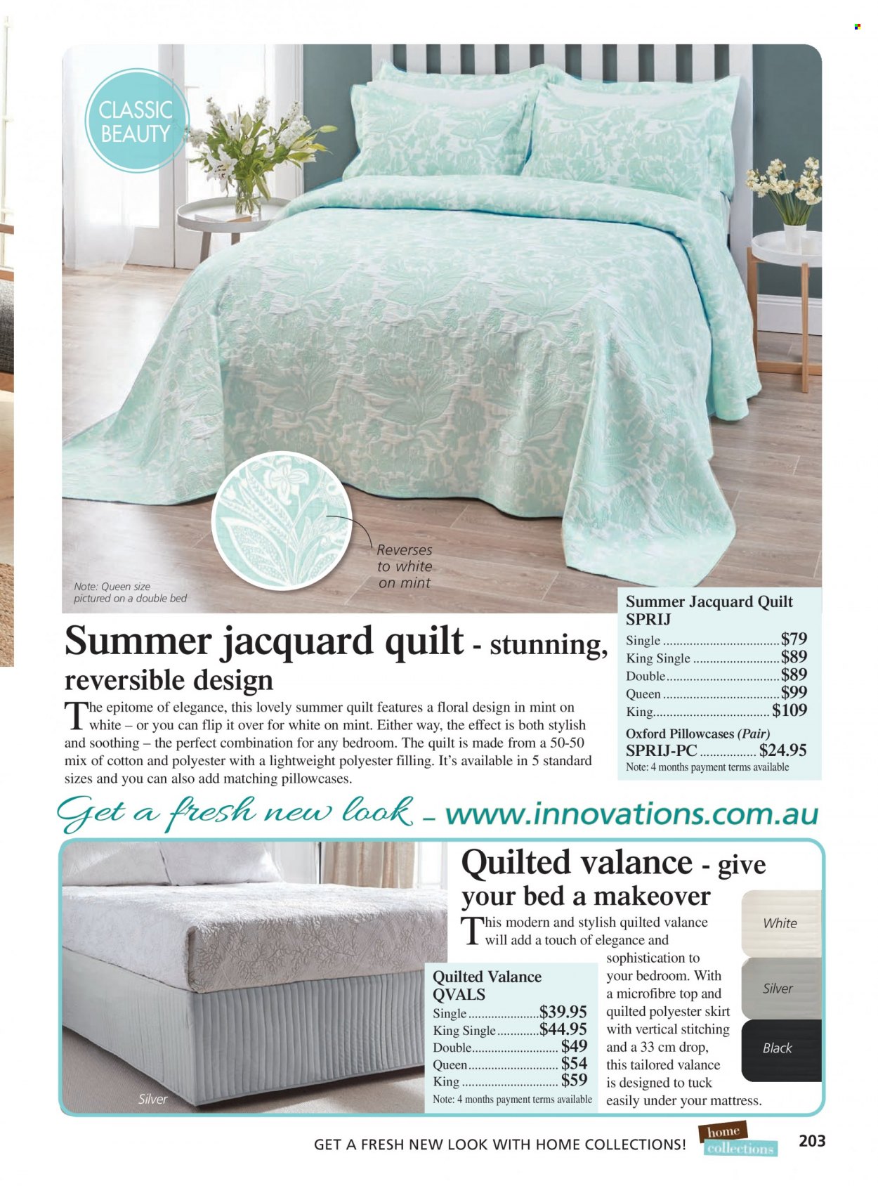 thumbnail - Innovations Catalogue - Sales products - pillowcase, quilt, skirt. Page 203.