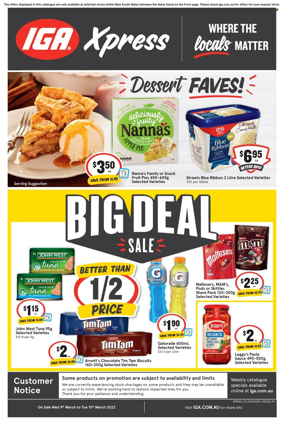 IGA Xpress catalogue - 9 Mar 2022 - 15 Mar 2022. Page 1