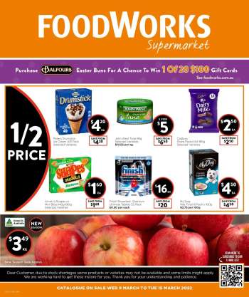 Foodworks Catalogue - 9 Mar 2022 - 15 Mar 2022.