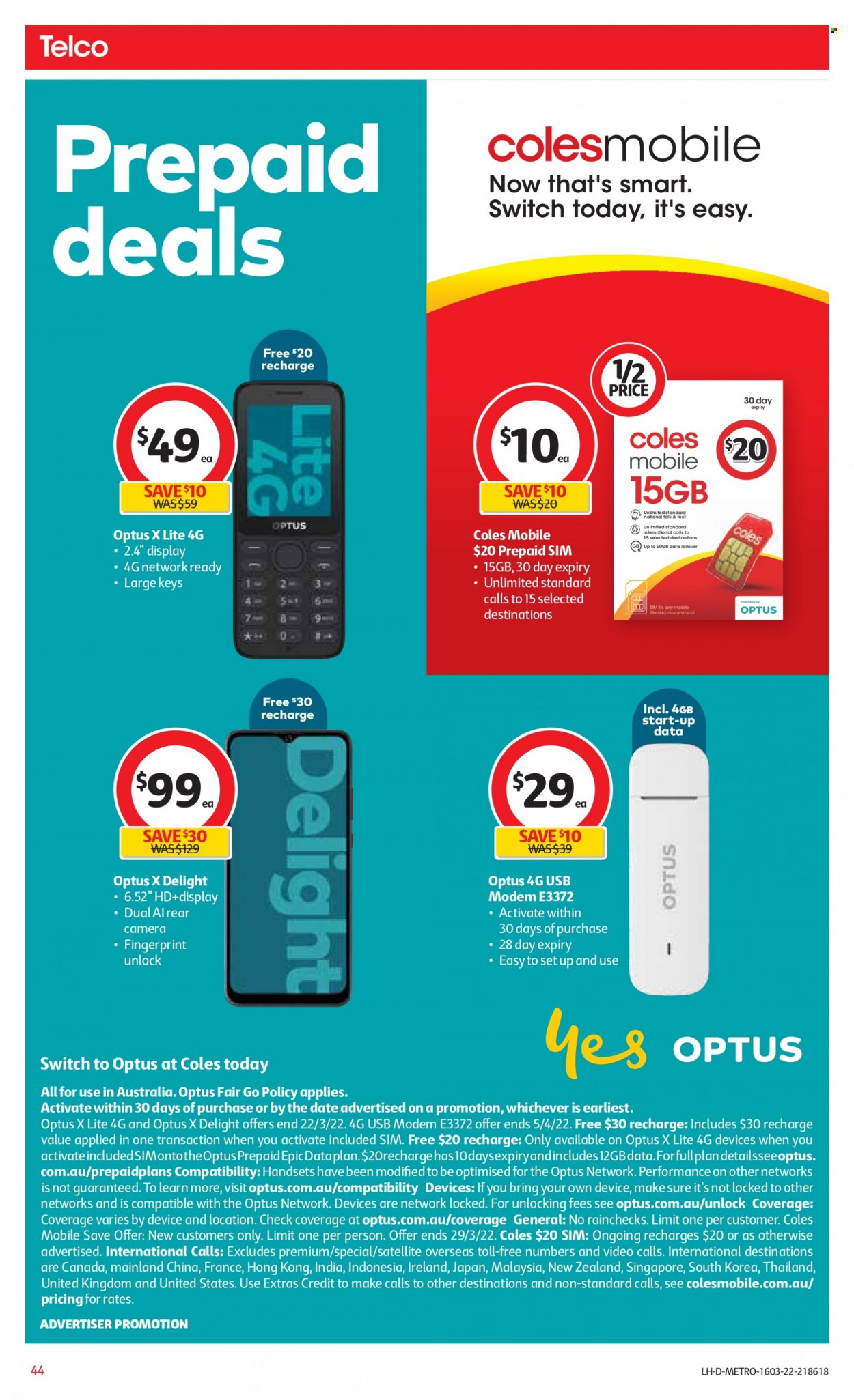 Coles catalogue - 16 Mar 2022 - 22 Mar 2022. Page 44