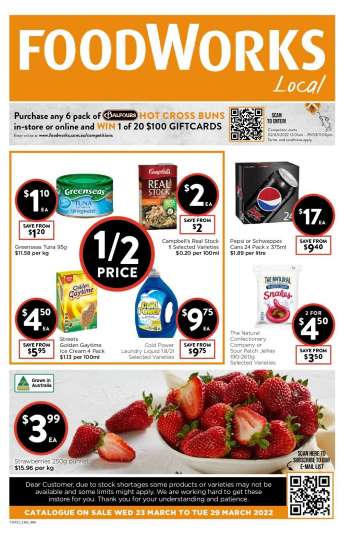 Foodworks Catalogue - 23 Mar 2022 - 29 Mar 2022.