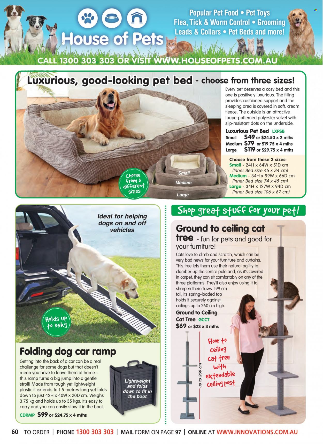 thumbnail - Innovations Catalogue - Sales products - curtain, pet bed, cat tree, animal food. Page 60.
