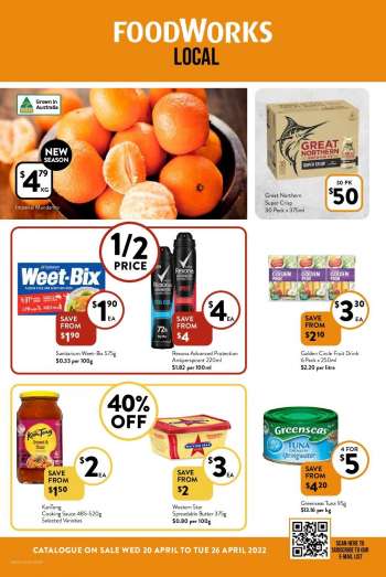 Foodworks Catalogue - 20 Apr 2022 - 26 Apr 2022.