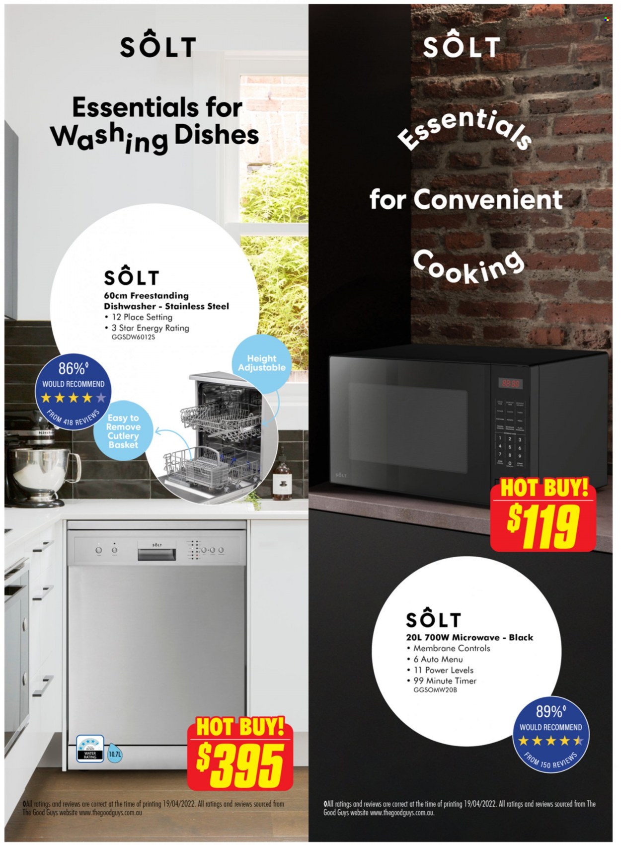 thumbnail - The Good Guys Catalogue - 2 May 2022 - 19 May 2022 - Sales products - basket, microwave, dishwasher. Page 16.