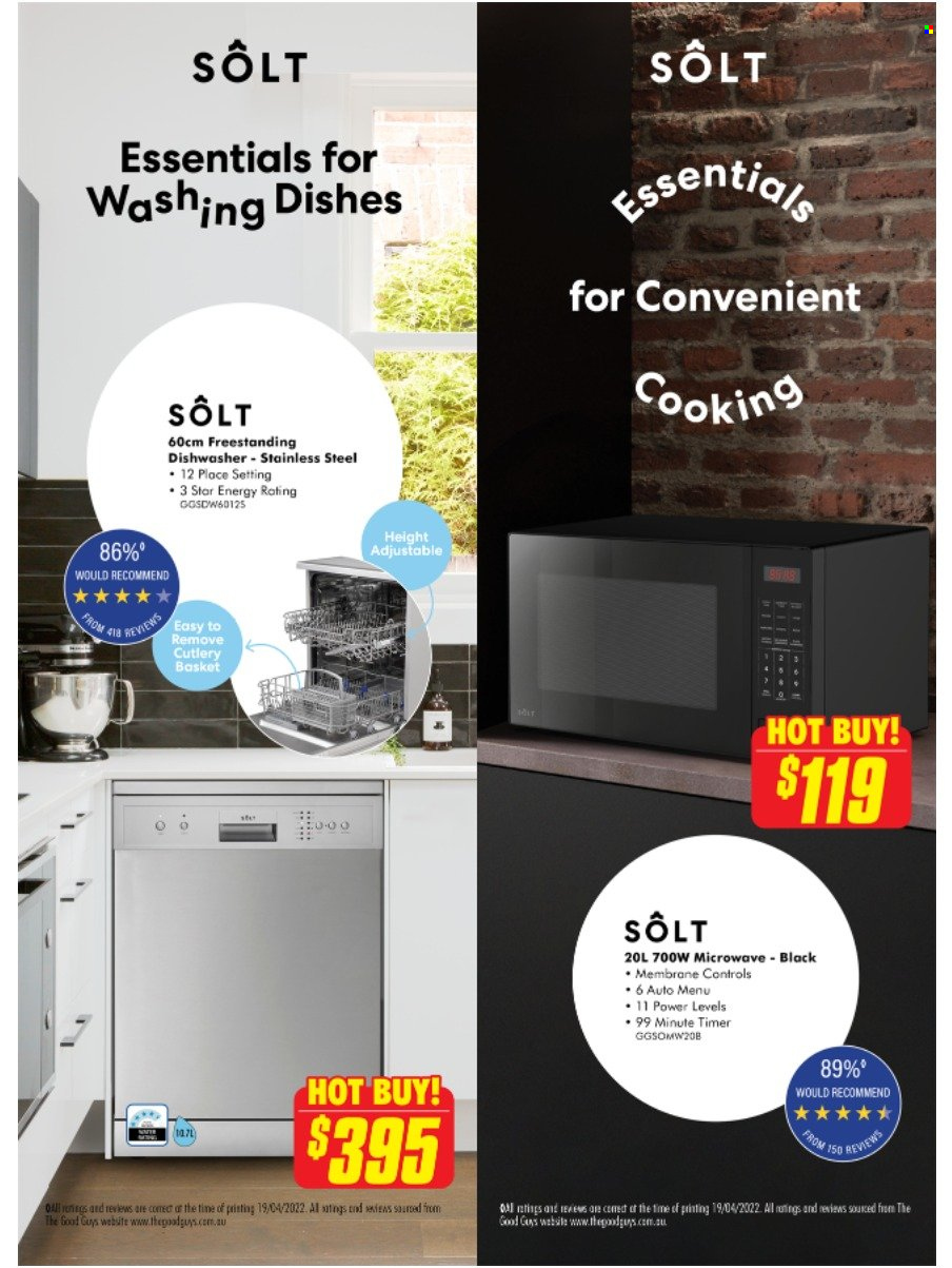 thumbnail - The Good Guys Catalogue - 2 May 2022 - 18 May 2022 - Sales products - basket, microwave, dishwasher. Page 15.