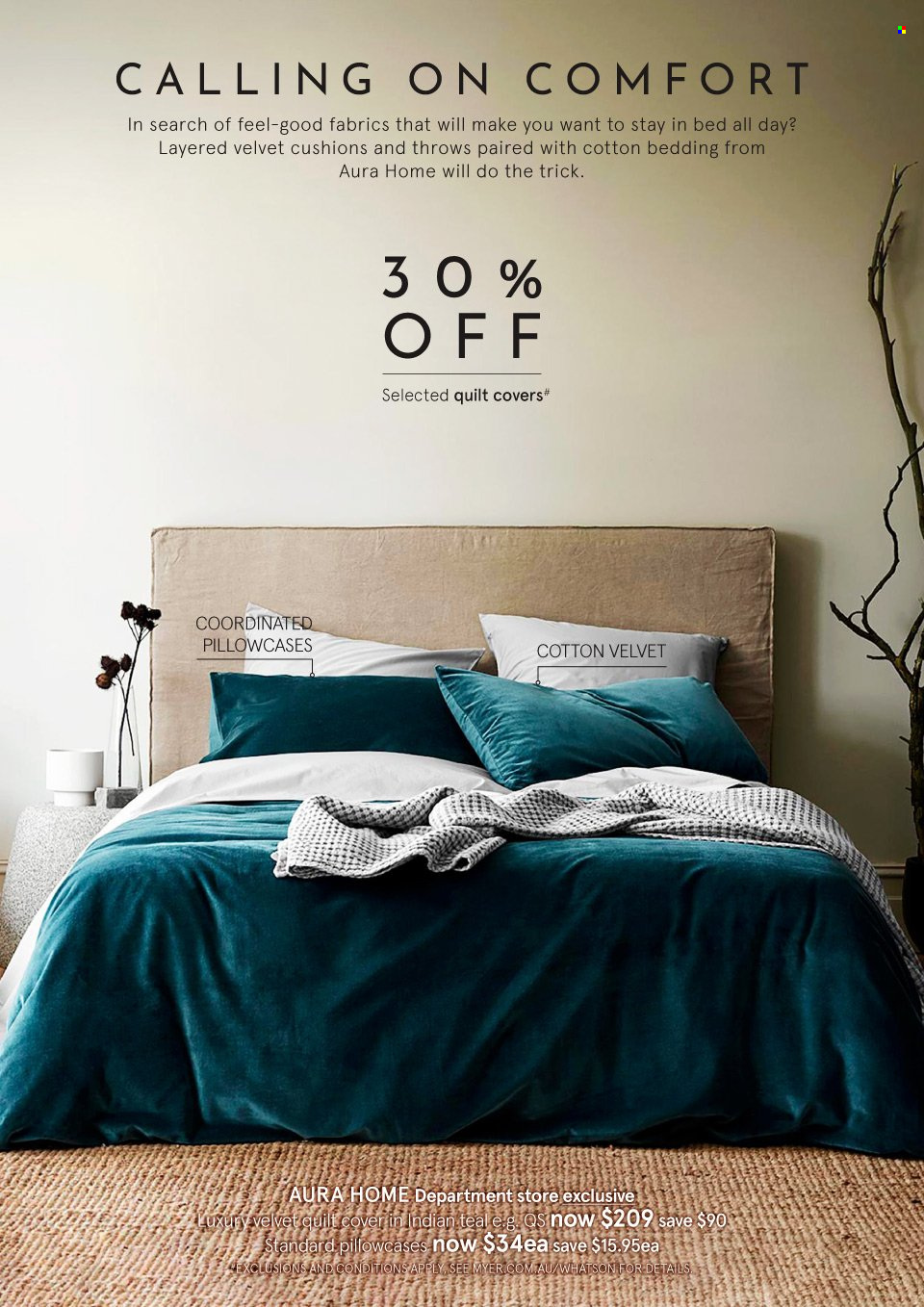 thumbnail - Myer Catalogue - 10 May 2022 - 29 May 2022 - Sales products - bedding, cushion, pillowcase, quilt, quilt cover set. Page 12.