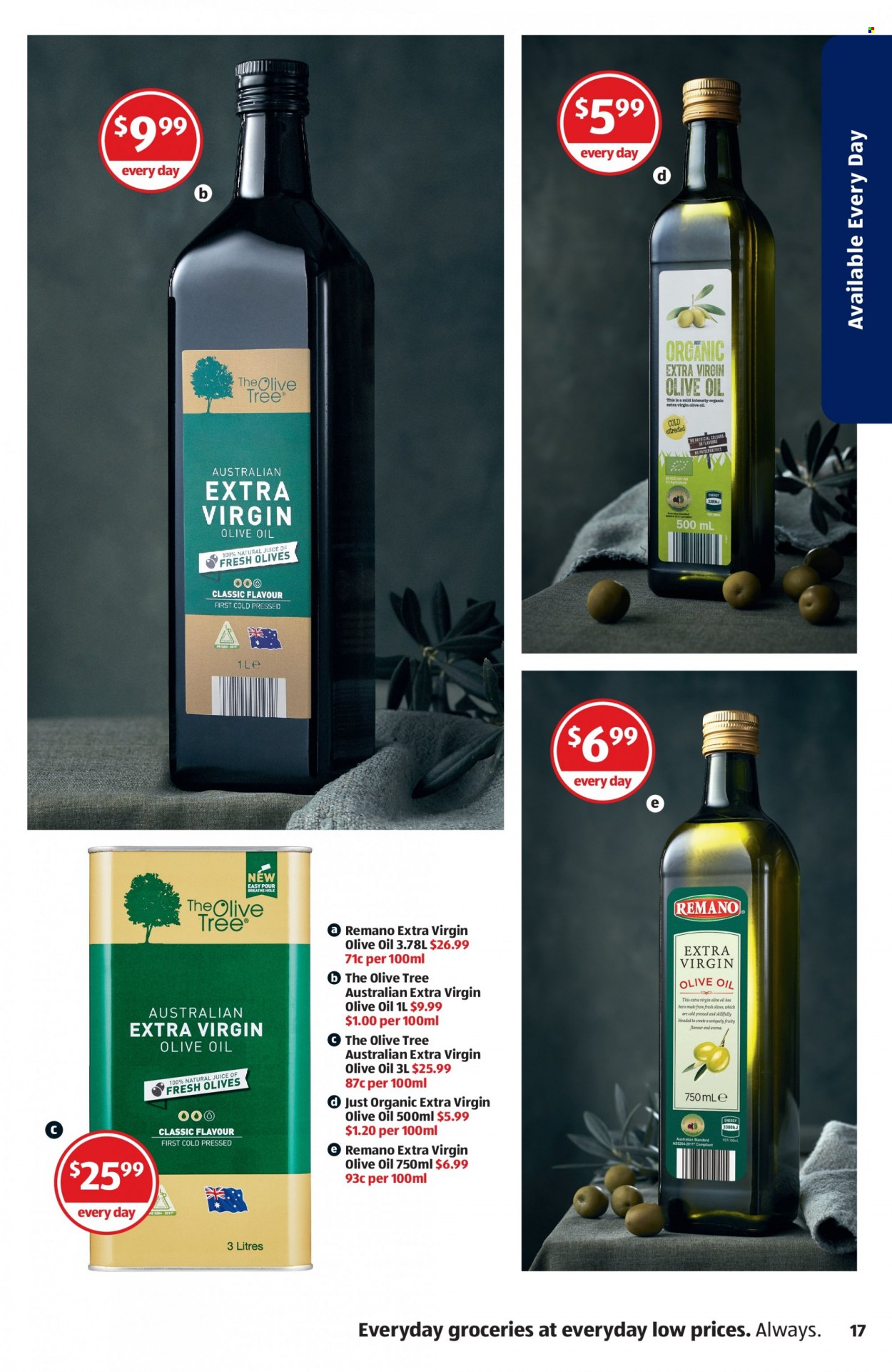 thumbnail - ALDI Catalogue - 18 May 2022 - 24 May 2022 - Sales products - olives, extra virgin olive oil, olive oil, oil, juice. Page 17.
