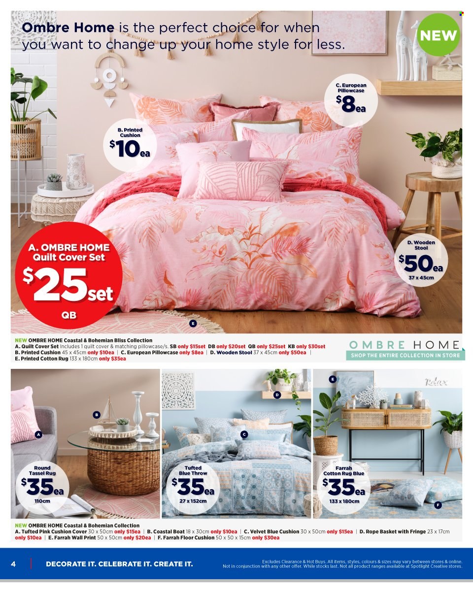 thumbnail - Spotlight Catalogue - 11 May 2022 - 29 May 2022 - Sales products - basket, cushion, pillowcase, quilt, quilt cover set, boat. Page 6.