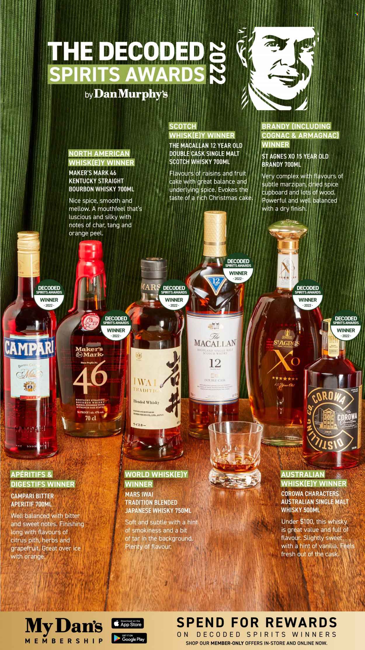 thumbnail - Dan Murphy's Catalogue - 12 May 2022 - 25 May 2022 - Sales products - bourbon, brandy, cognac, scotch whisky, whisky, aperitif. Page 21.