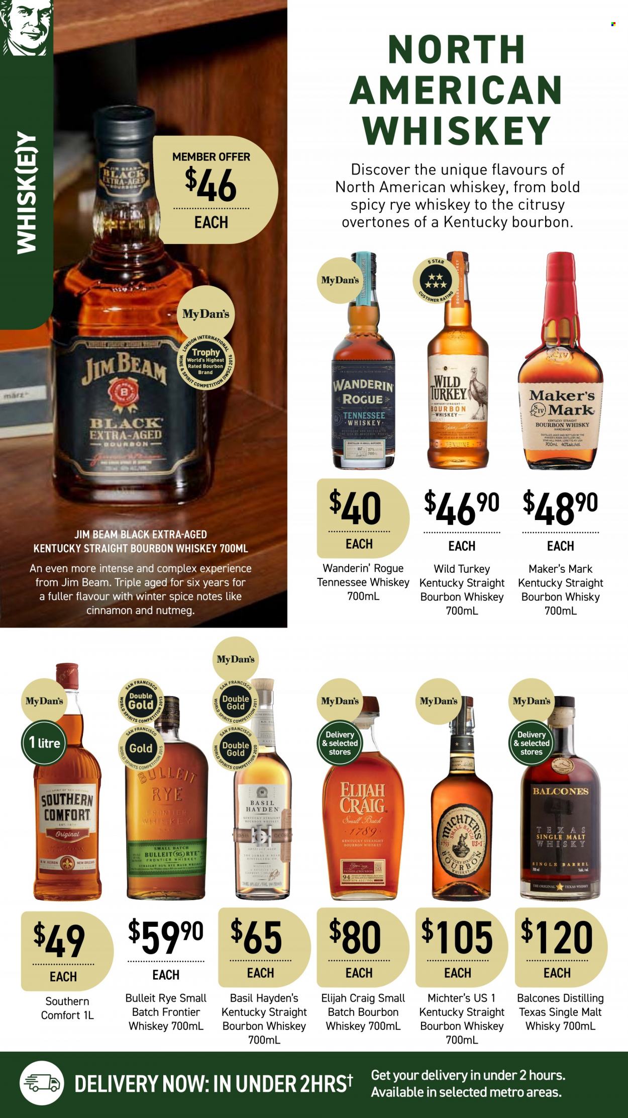 thumbnail - Dan Murphy's Catalogue - 12 May 2022 - 25 May 2022 - Sales products - wine, bourbon, Tennessee Whiskey, whiskey, Jim Beam, bourbon whiskey, whisky. Page 26.