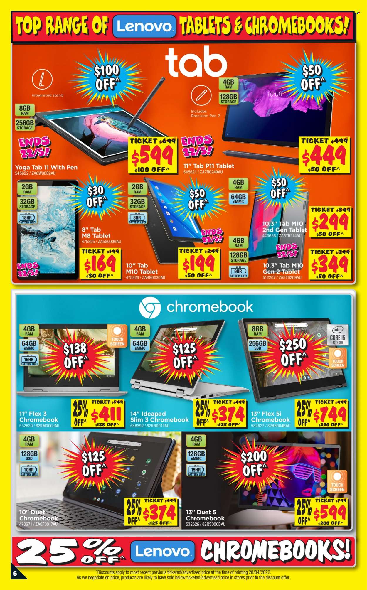 JB Hi-Fi Catalogue - 12 May 2022 - 25 May 2022 - Sales products - tablet, chromebook. Page 6.