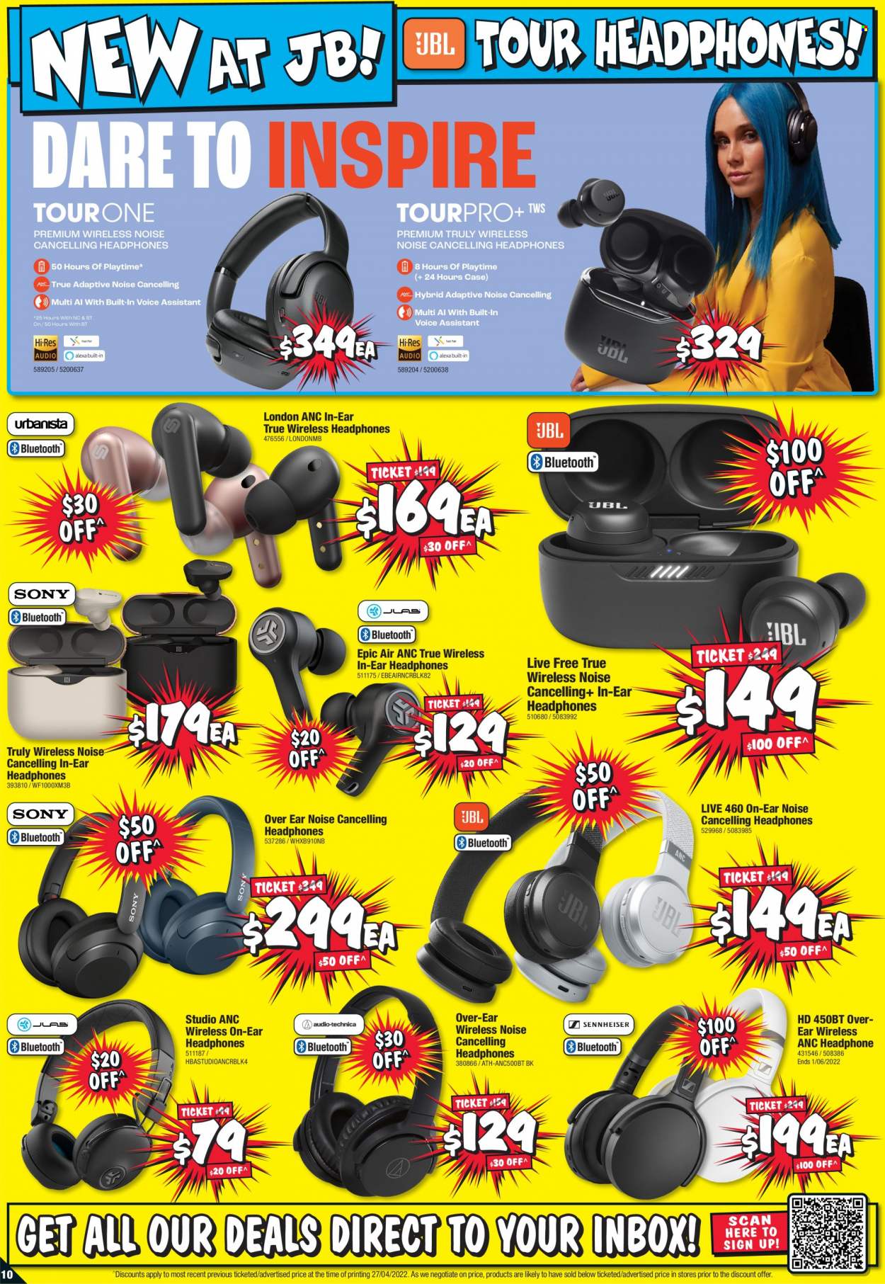 thumbnail - JB Hi-Fi Catalogue - 12 May 2022 - 25 May 2022 - Sales products - headphones, wireless headphones. Page 10.