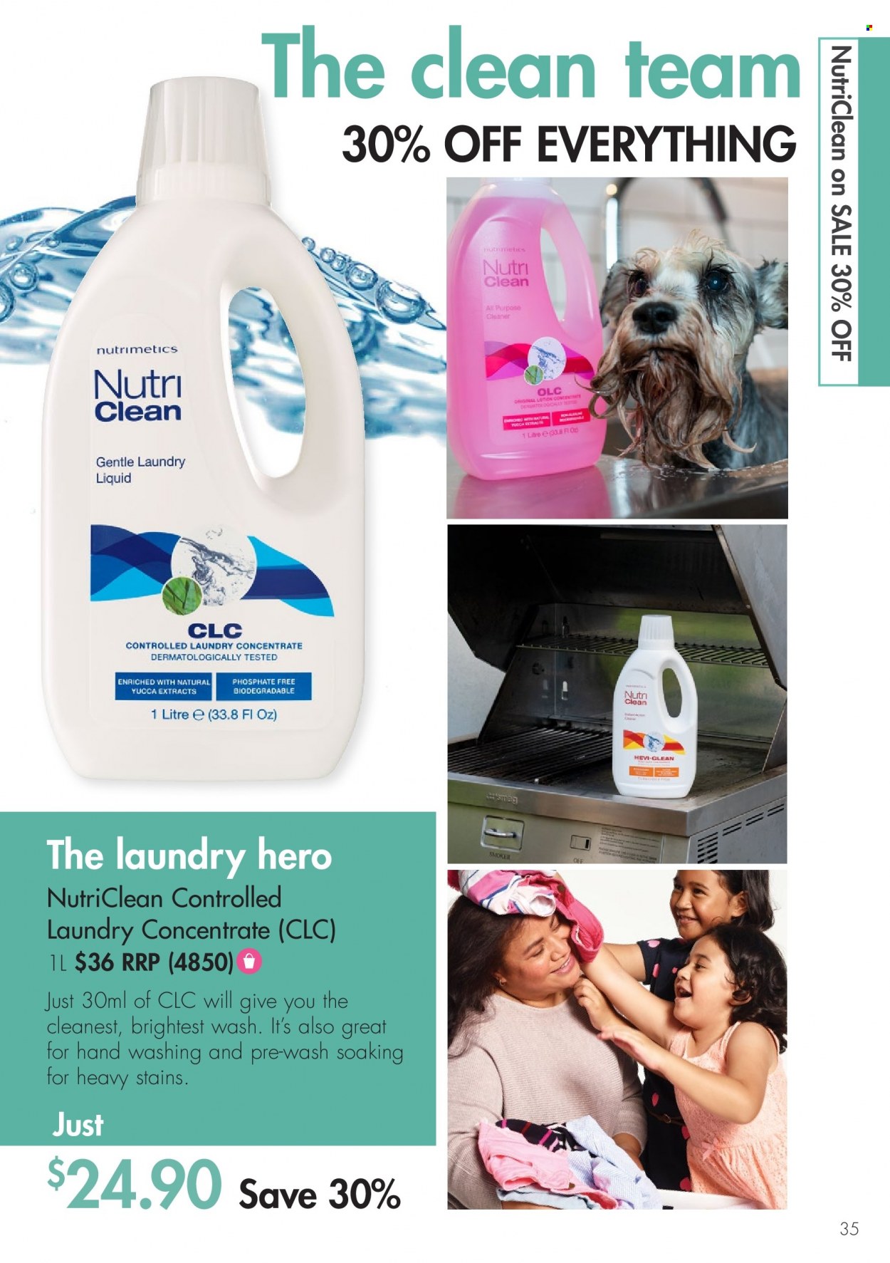 thumbnail - Nutrimetics Catalogue - 16 May 2022 - 30 Jun 2022 - Sales products - cleaner, all purpose cleaner, laundry detergent, Nutrimetics. Page 35.