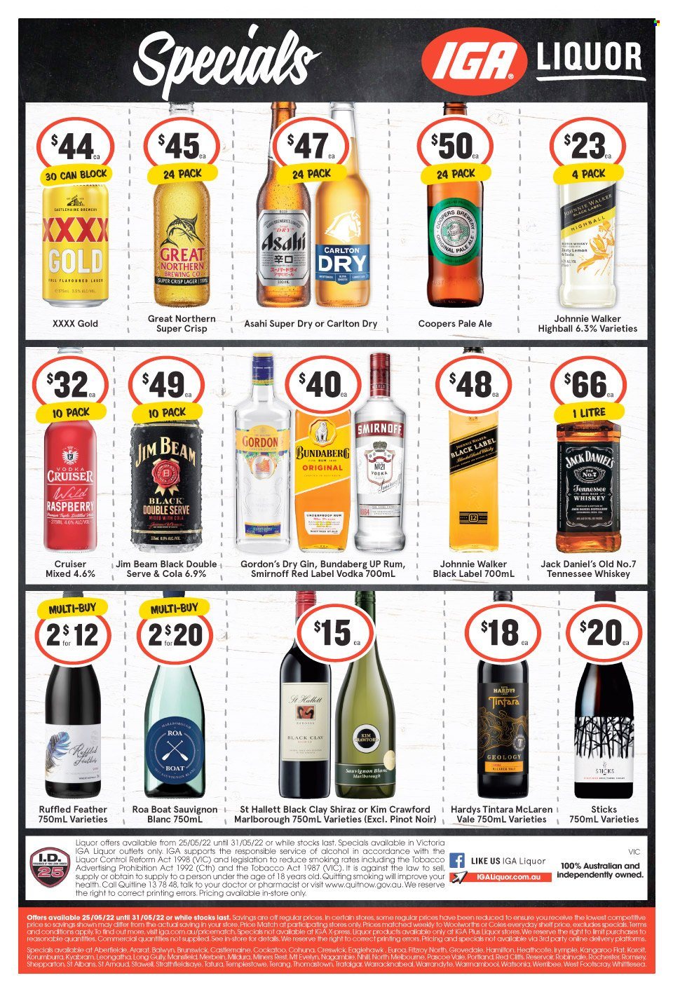 IGA LIQUOR catalogue - 25 May 2022 - 31 May 2022. Page 1
