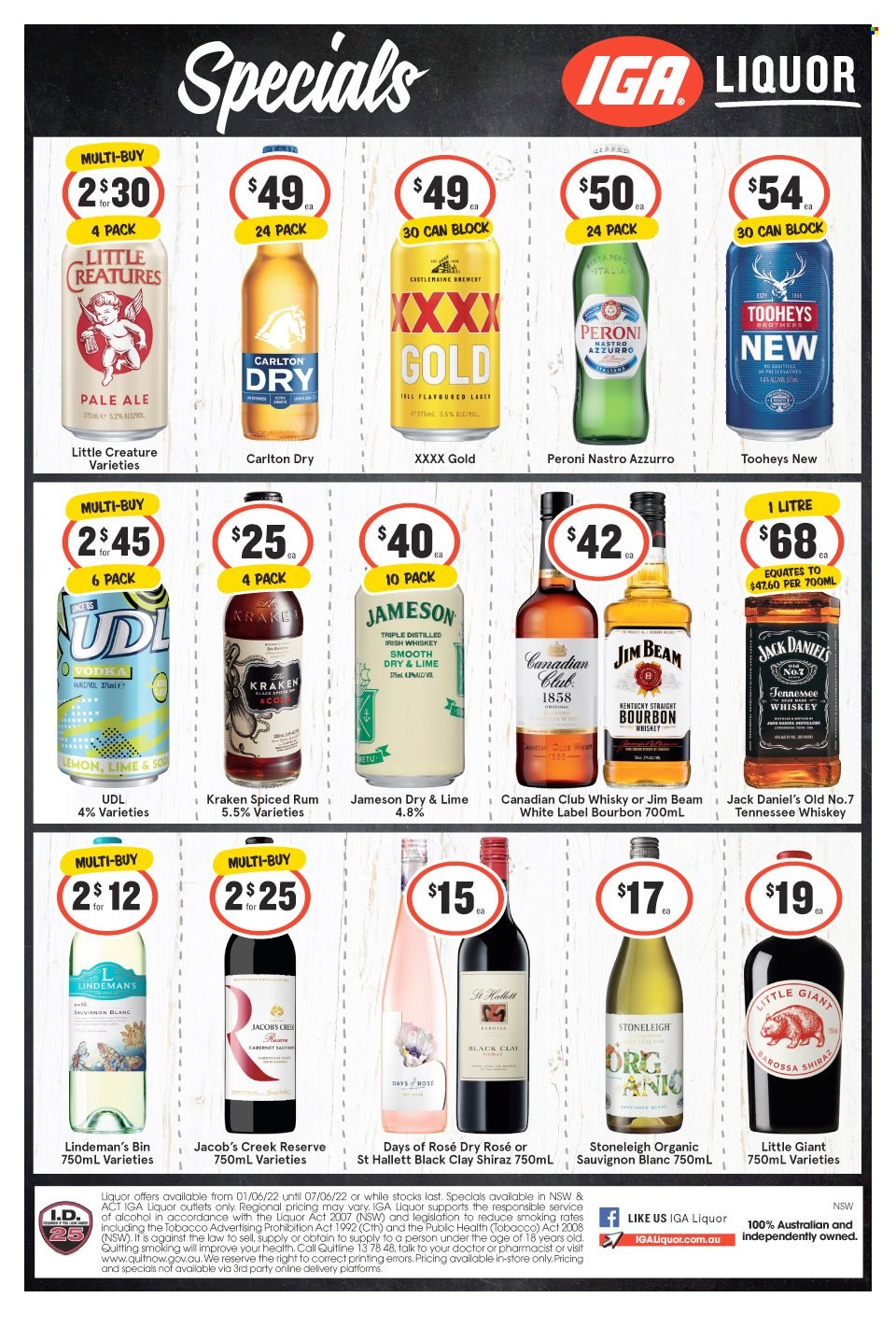 IGA LIQUOR catalogue - 1 Jun 2022 - 7 Jun 2022. Page 1