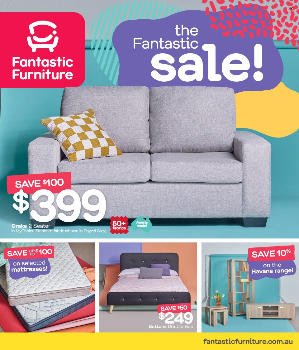 thumbnail - Fantastic Furniture Catalogue - 30 May 2022 - 3 Jul 2022 - Sales products - double bed, bed, mattress. Page 1.