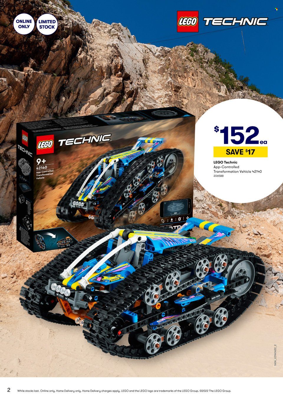thumbnail - BIG W Catalogue - Sales products - LEGO, vehicle, LEGO Technic. Page 2.