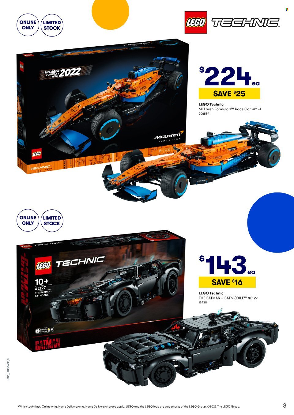 thumbnail - BIG W Catalogue - Sales products - Batman, LEGO, LEGO Technic. Page 3.