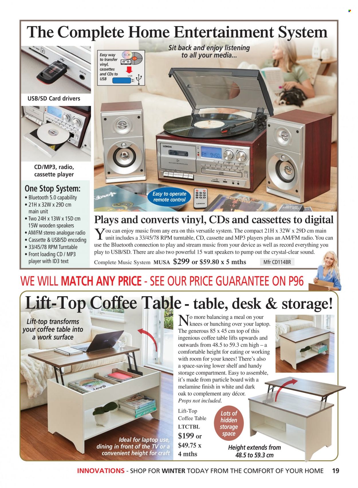 thumbnail - Innovations Catalogue - Sales products - radio, mp3 player, speaker, remote control. Page 19.