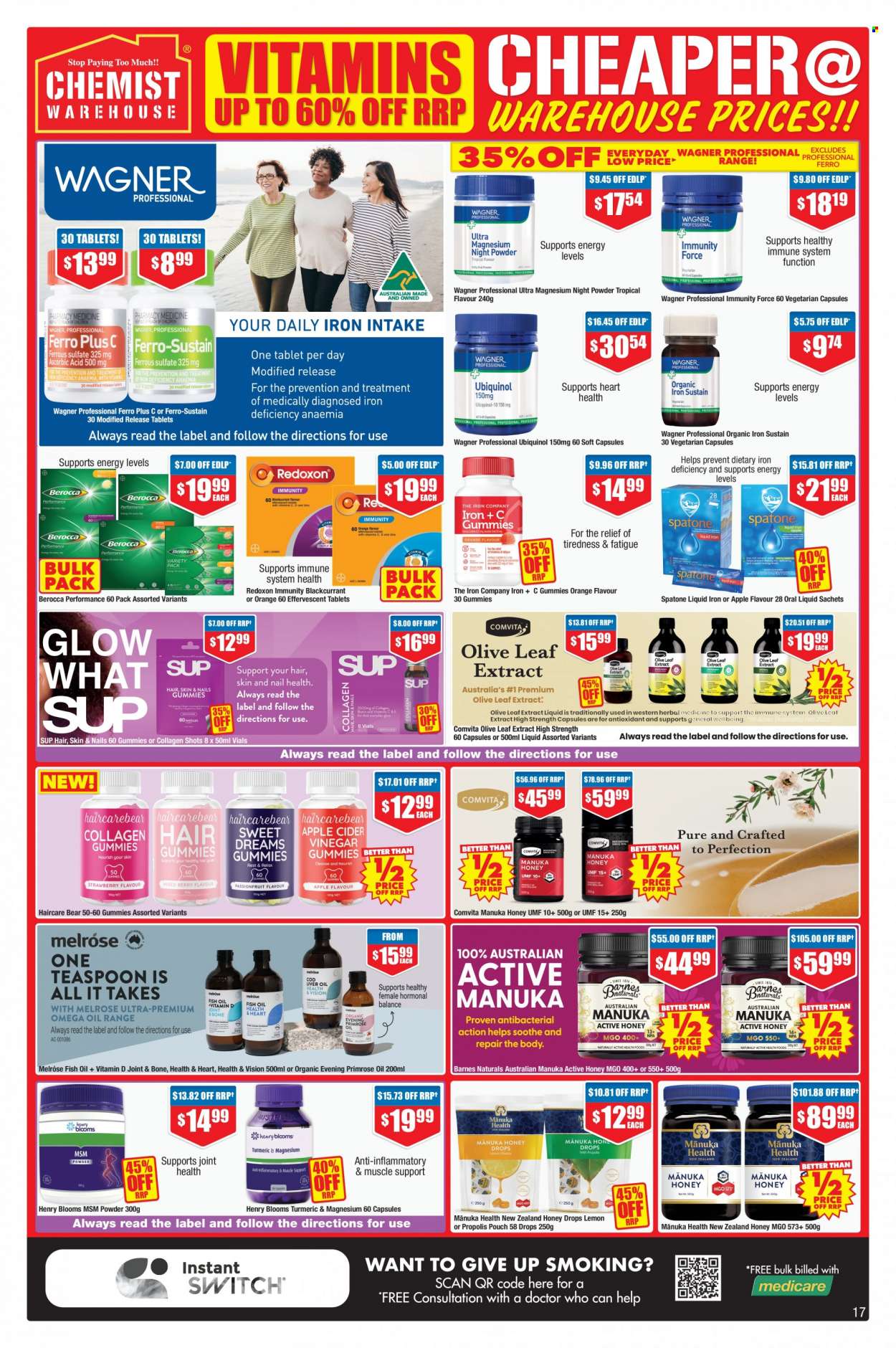 thumbnail - Chemist Warehouse Catalogue - 23 Jun 2022 - 6 Jul 2022 - Sales products - fish oil, magnesium, Berocca. Page 17.
