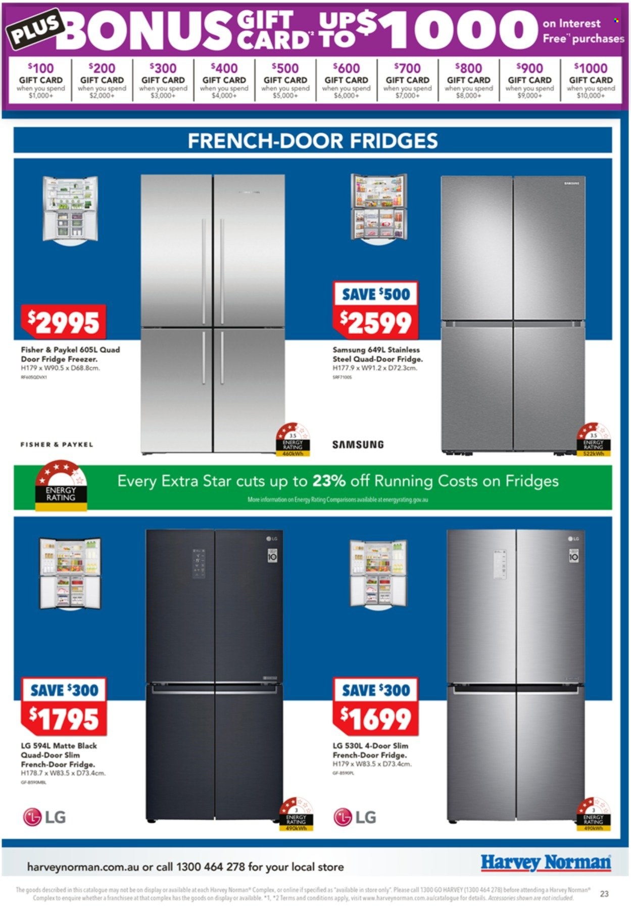 thumbnail - Harvey Norman Catalogue - 21 Jun 2022 - 30 Jun 2022 - Sales products - LG, Samsung, freezer, refrigerator, fridge. Page 23.