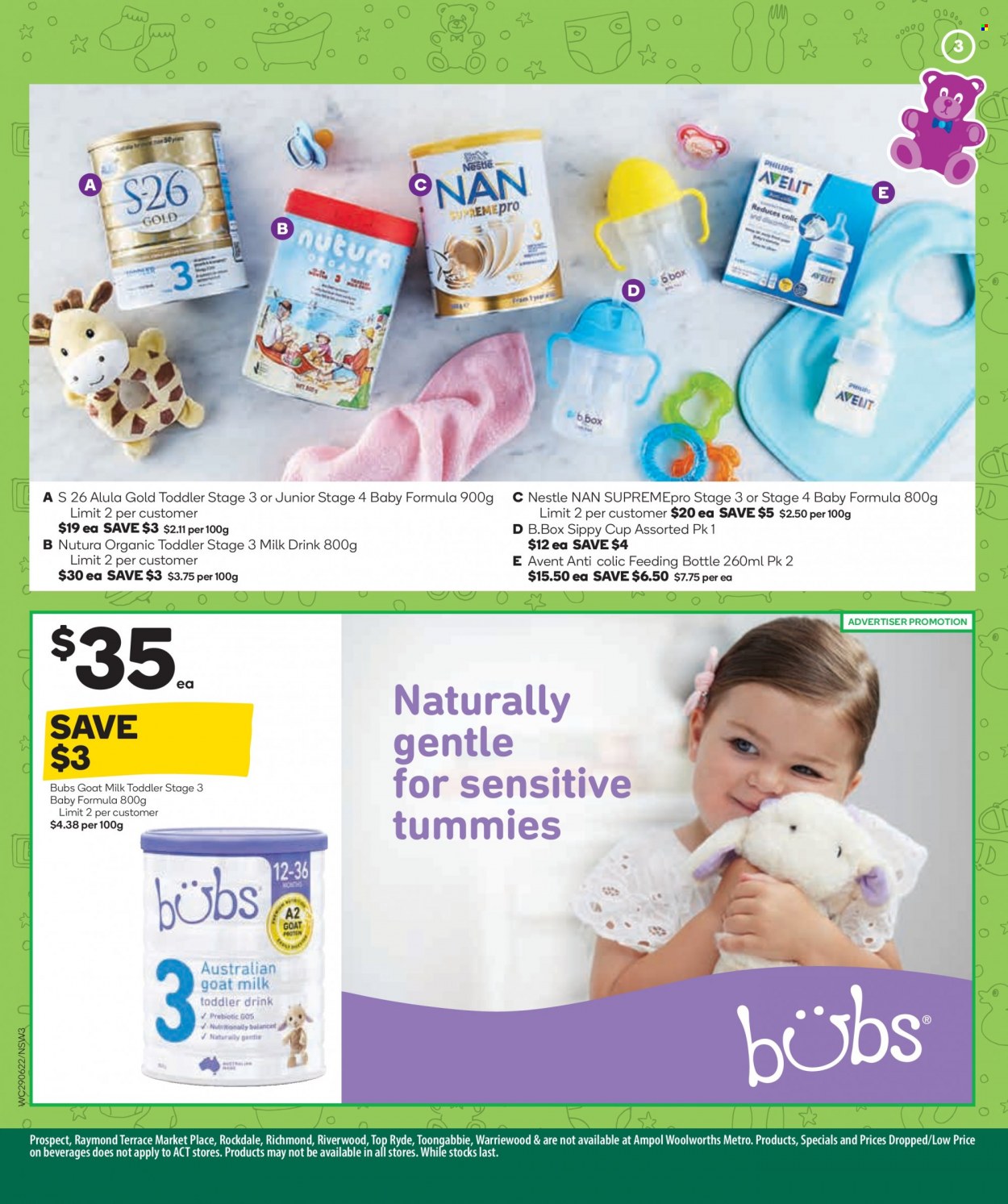 thumbnail - Woolworths Catalogue - 29 Jun 2022 - 5 Jul 2022 - Sales products - Philips, goat milk, Nestlé, Nestlé NAN, cup. Page 4.