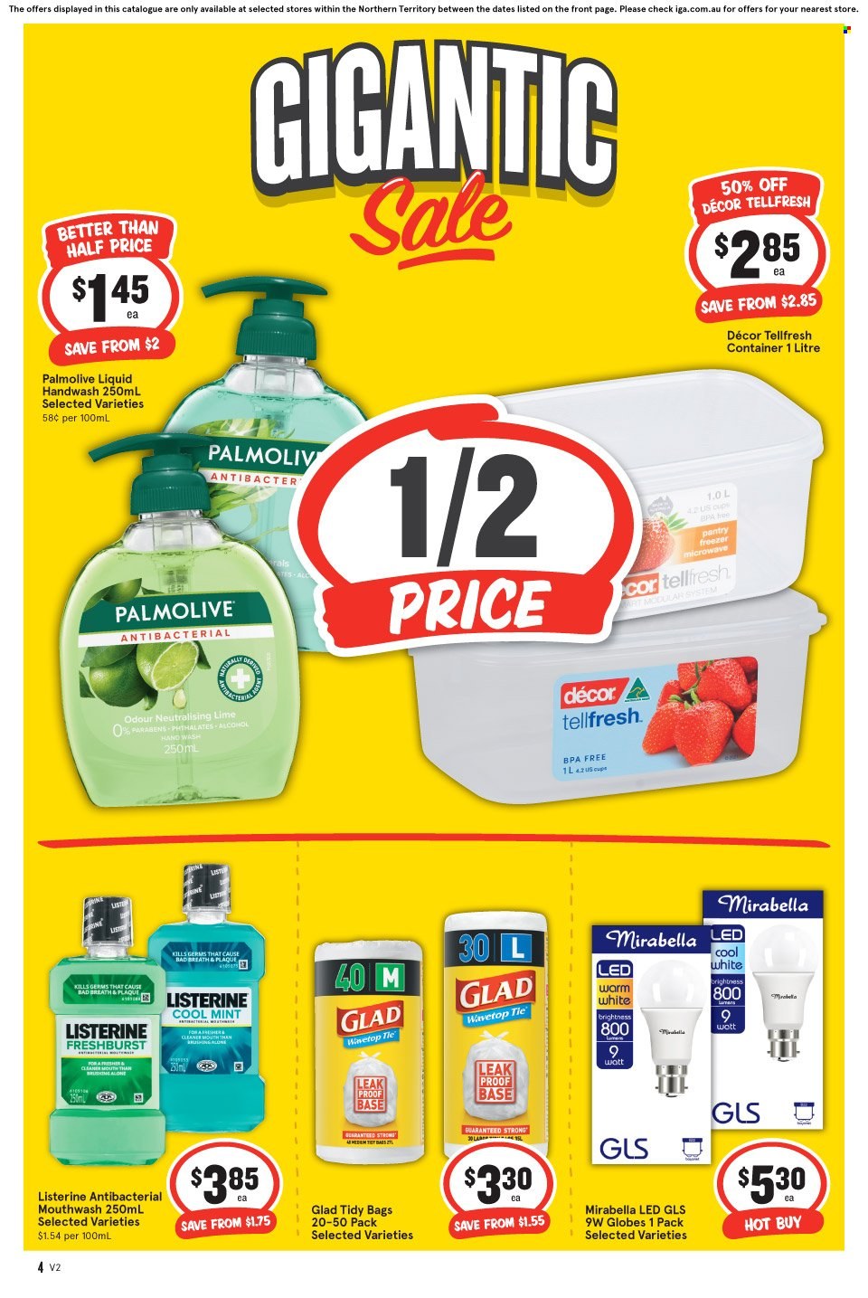 thumbnail - IGA Catalogue - 29 Jun 2022 - 5 Jul 2022 - Sales products - alcohol, hand wash, Palmolive, Listerine, mouthwash, bag, cup, container. Page 5.