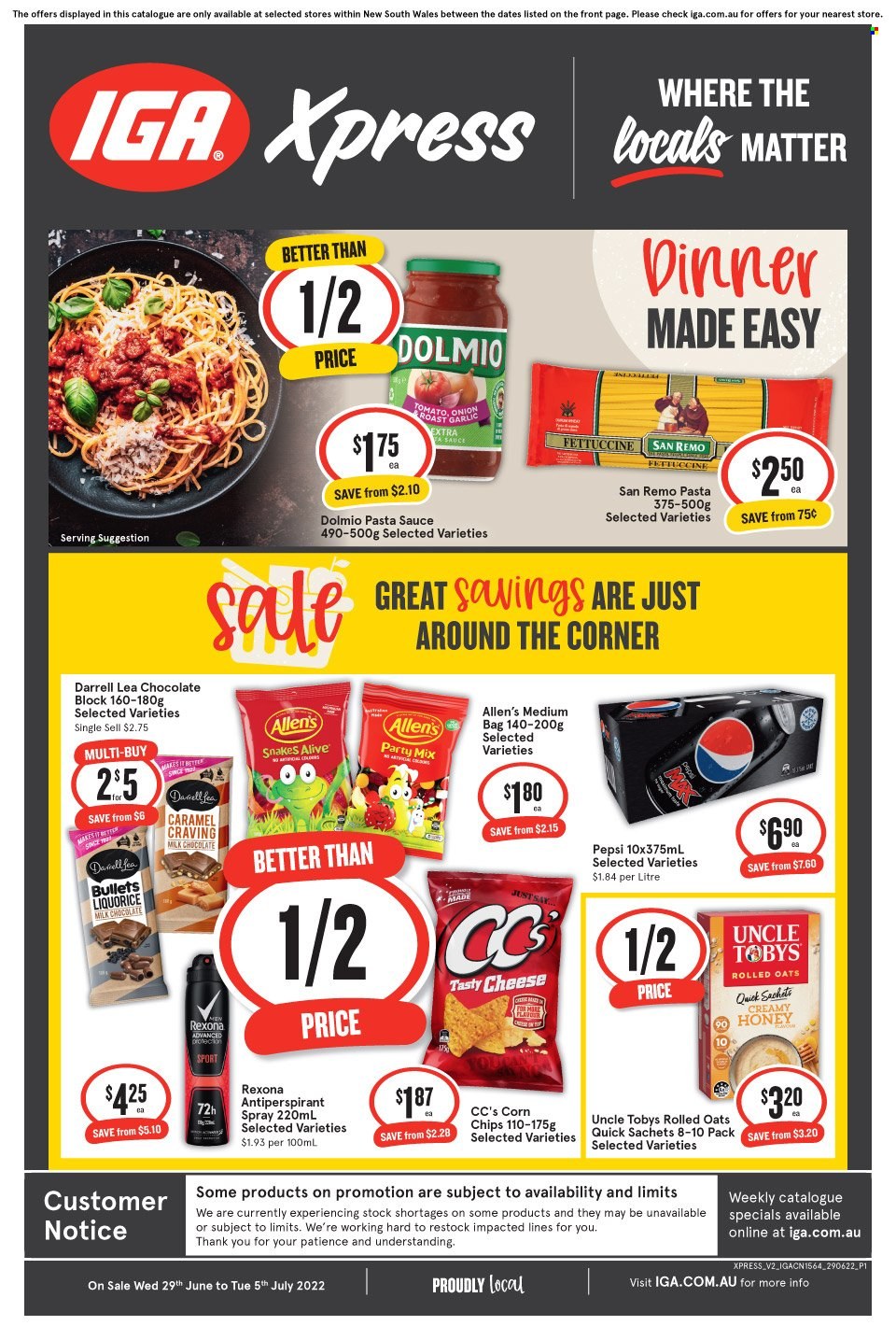 IGA Xpress catalogue - 29 Jun 2022 - 5 Jul 2022. Page 1