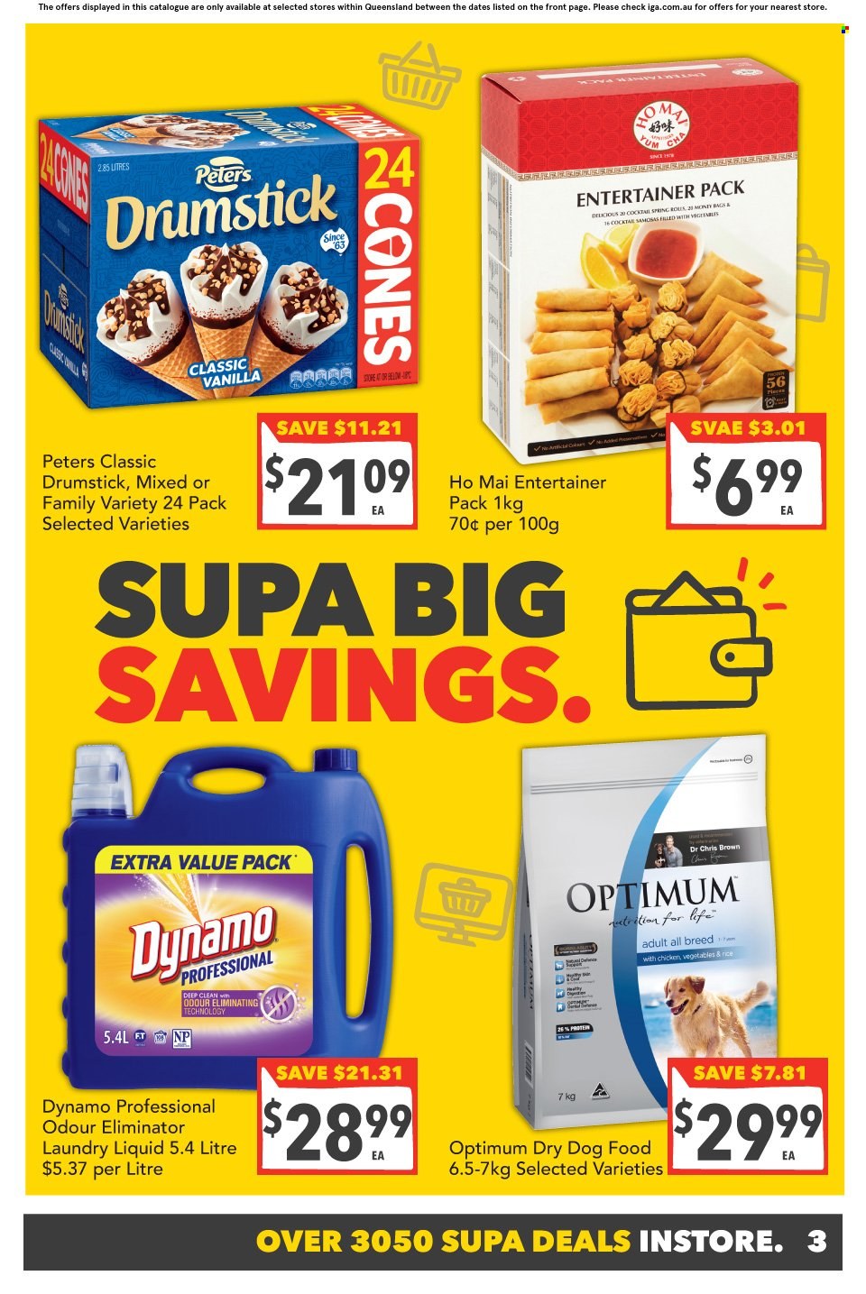 thumbnail - SUPA VALU Catalogue - 29 Jun 2022 - 5 Jul 2022 - Sales products - rice, laundry detergent, bag, animal food, dog food, Optimum, dry dog food. Page 4.