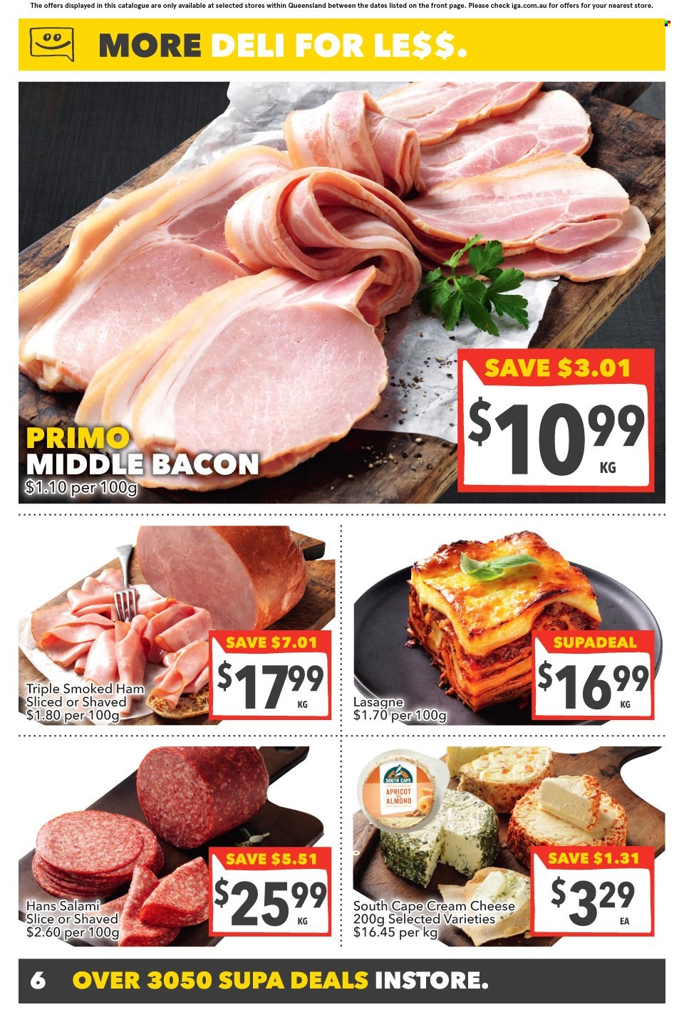 thumbnail - SUPA VALU Catalogue - 29 Jun 2022 - 5 Jul 2022 - Sales products - bacon, salami, ham, smoked ham, cream cheese, cheese. Page 7.