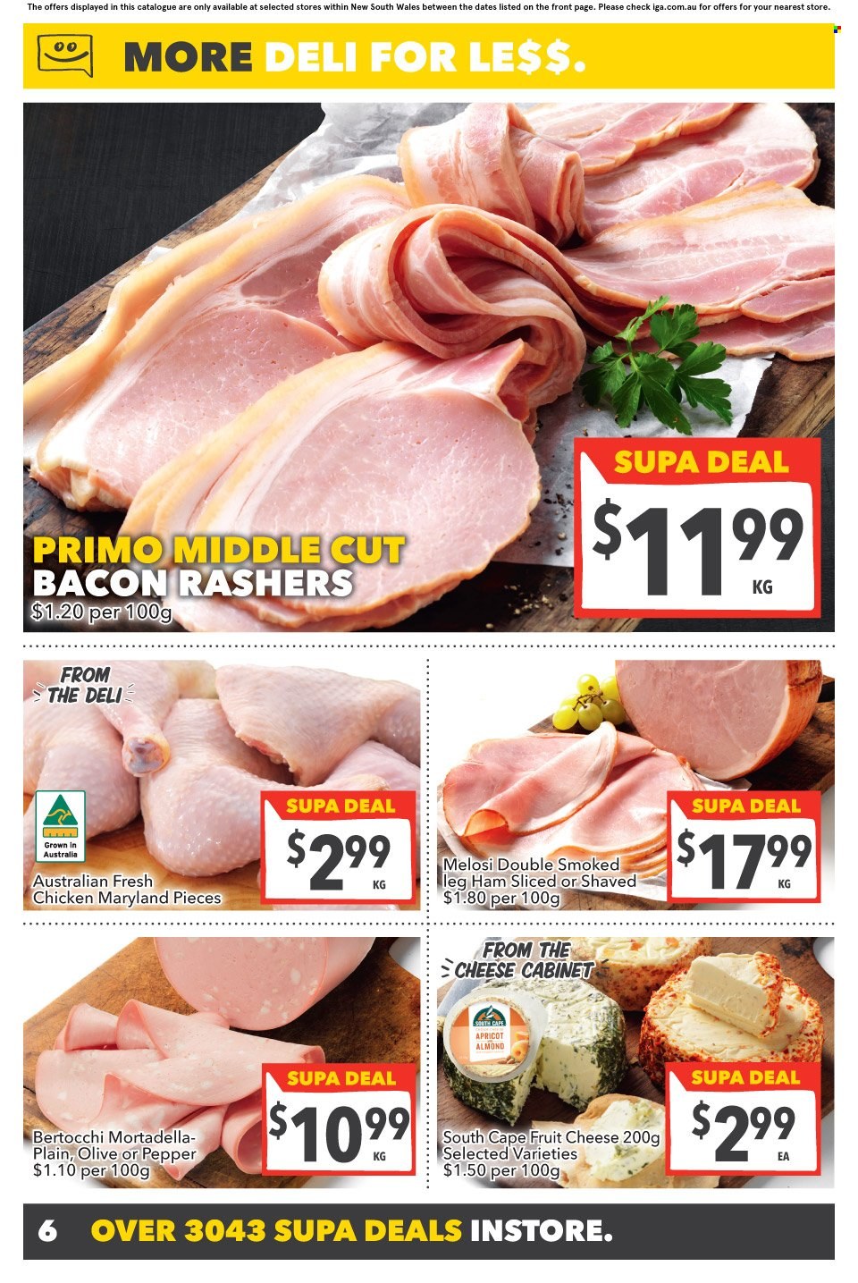 thumbnail - SUPA VALU Catalogue - 29 Jun 2022 - 5 Jul 2022 - Sales products - bacon, mortadella, ham, leg ham, cheese. Page 7.