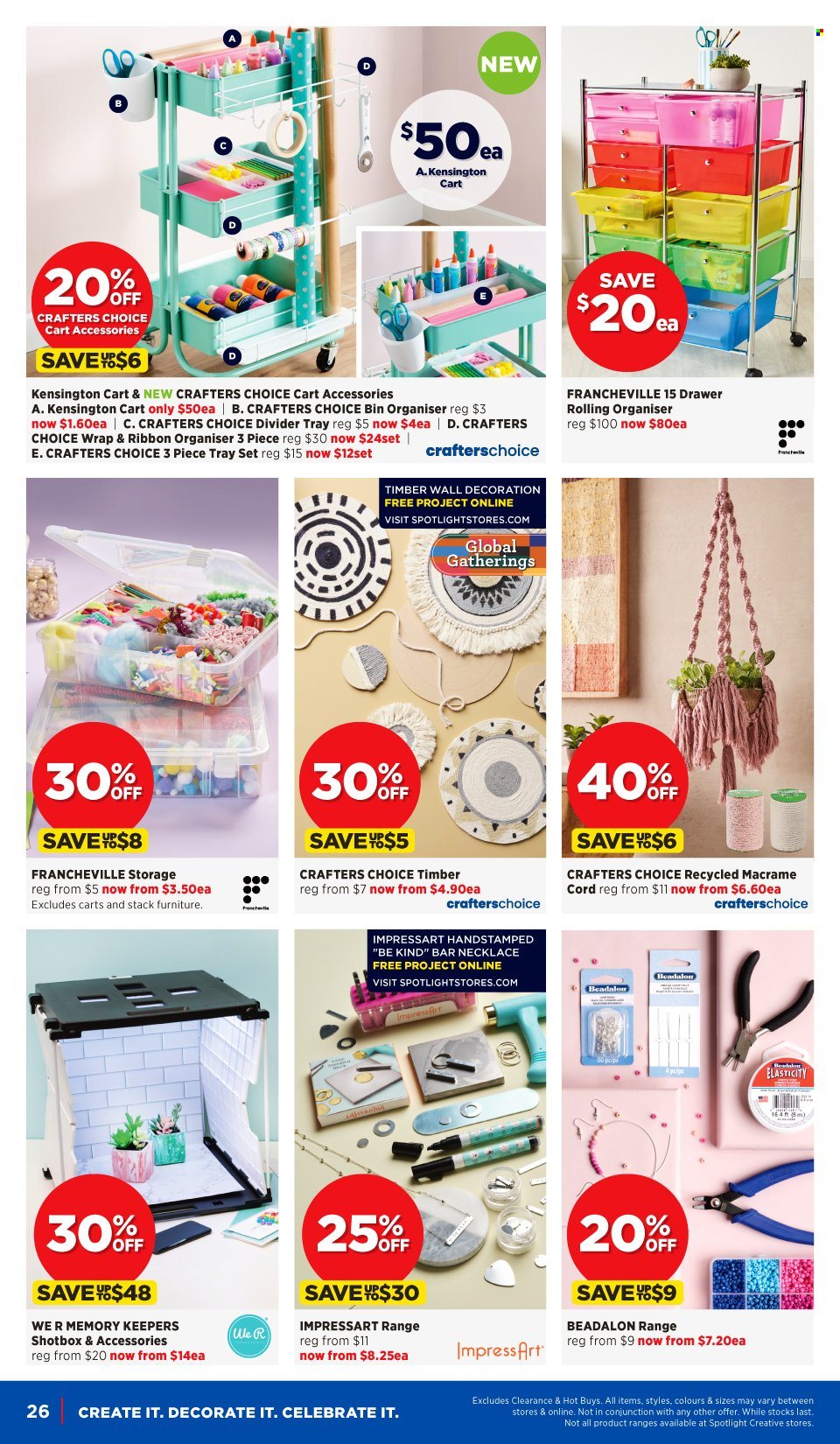 thumbnail - Spotlight Catalogue - 29 Jun 2022 - 17 Jul 2022 - Sales products - bin, ribbon. Page 26.