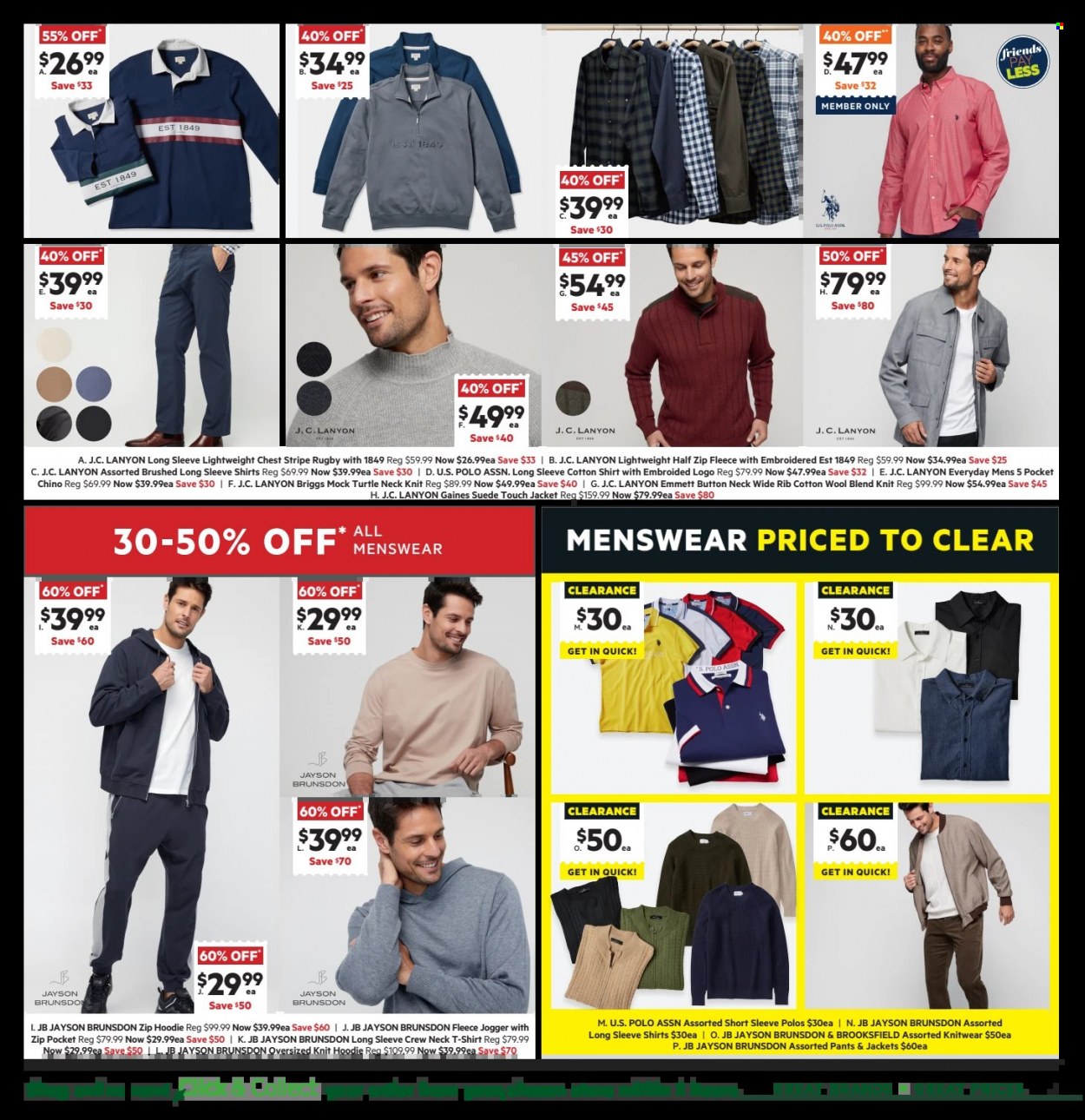 thumbnail - Harris Scarfe Catalogue - Sales products - jacket, U.S. POLO ASSN, pants, long-sleeve shirt, t-shirt, cotton shirt, hoodie, knitwear. Page 5.