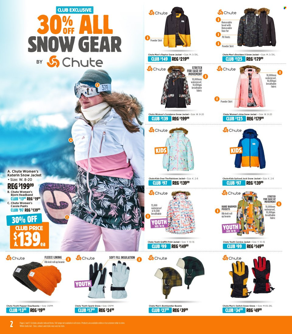 thumbnail - Anaconda Catalogue - 4 Jul 2022 - 15 Jul 2022 - Sales products - jacket, pants, skirt, beanie, gloves. Page 2.