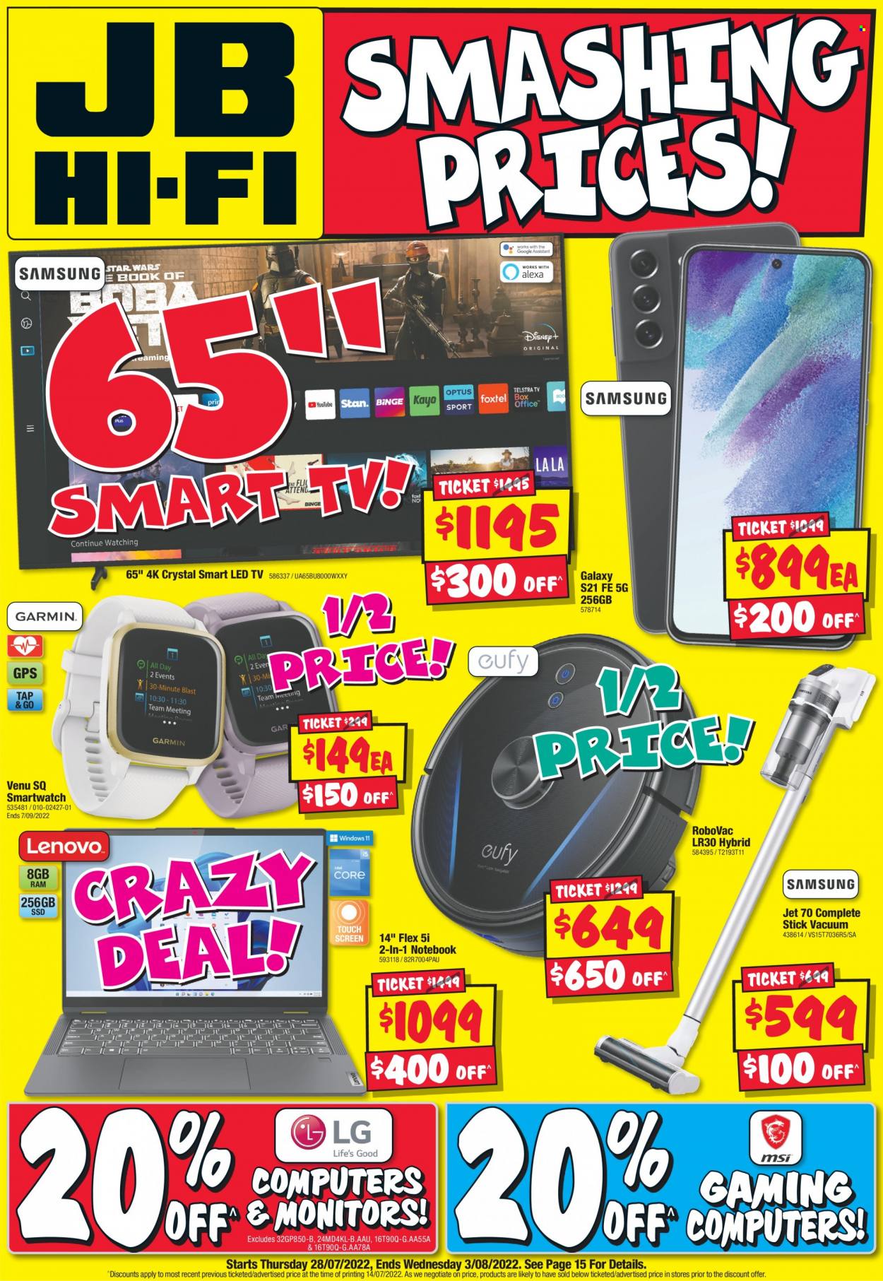 JB Hi-Fi catalogue - 28 Jul 2022 - 3 Aug 2022. Page 1