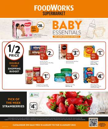 Foodworks Catalogue - 10 Aug 2022 - 16 Aug 2022.