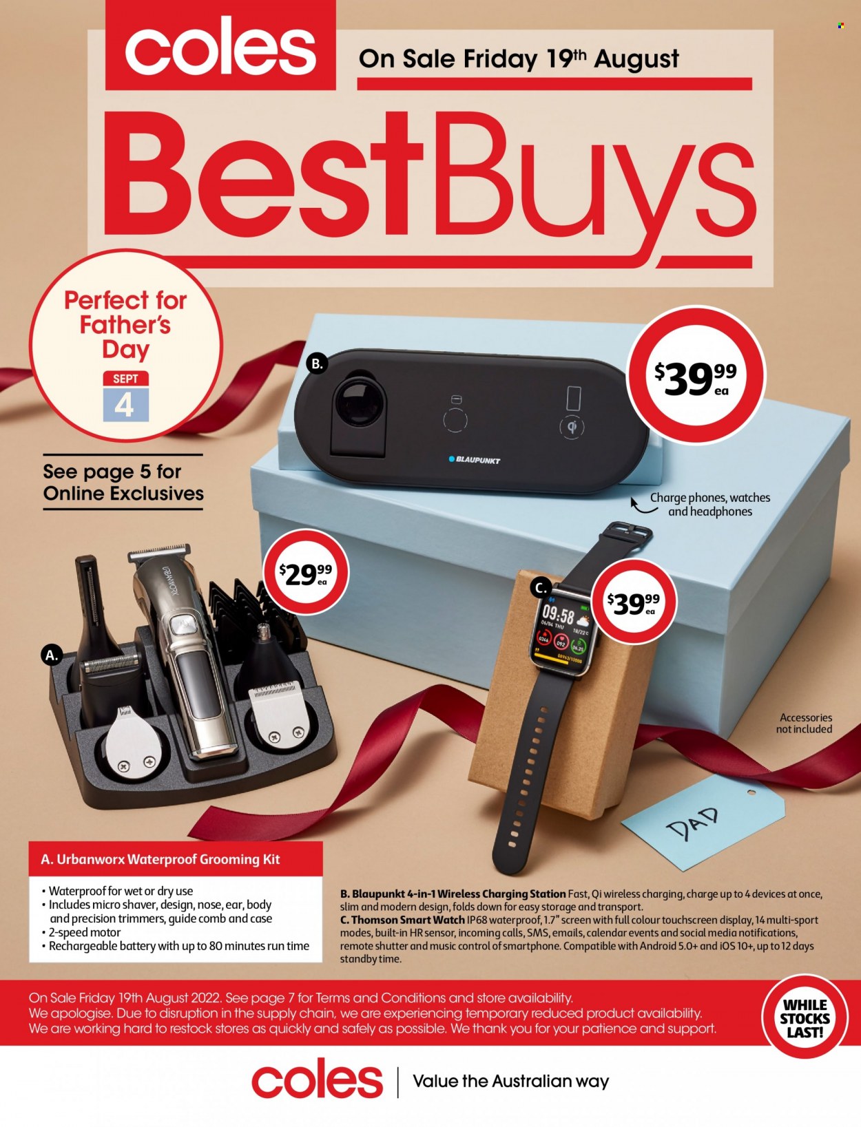 Coles catalogue - 19 Aug 2022 - 25 Aug 2022. Page 1