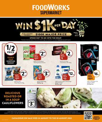 Foodworks Catalogue - 24 Aug 2022 - 30 Aug 2022.