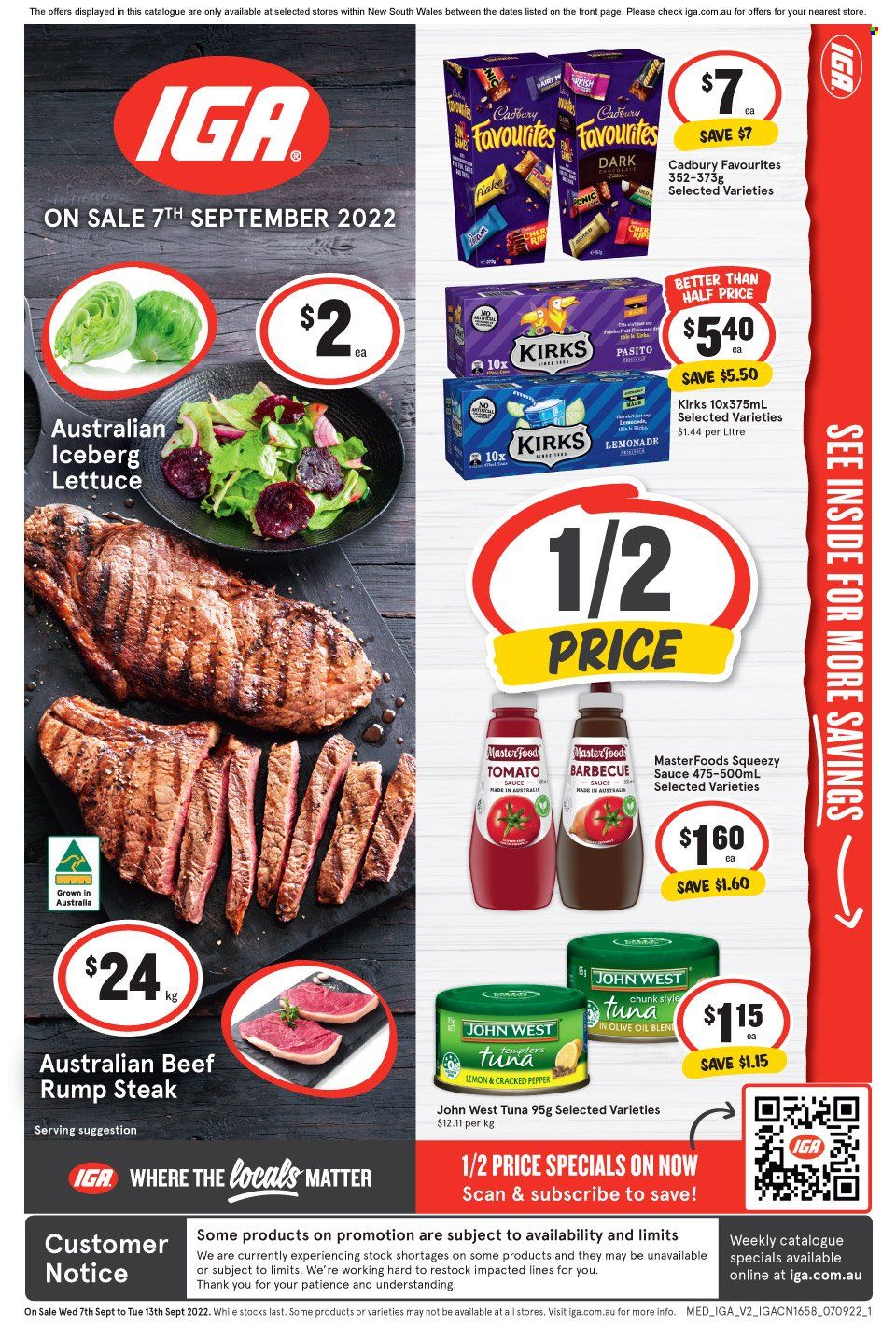 IGA catalogue - 7 Sep 2022 - 13 Sep 2022. Page 1