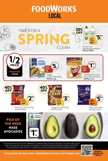 Foodworks Catalogue - 7 Sep 2022 - 13 Sep 2022.