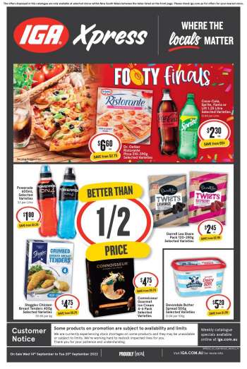 IGA Xpress Catalogue - 14 Sep 2022 - 20 Sep 2022.