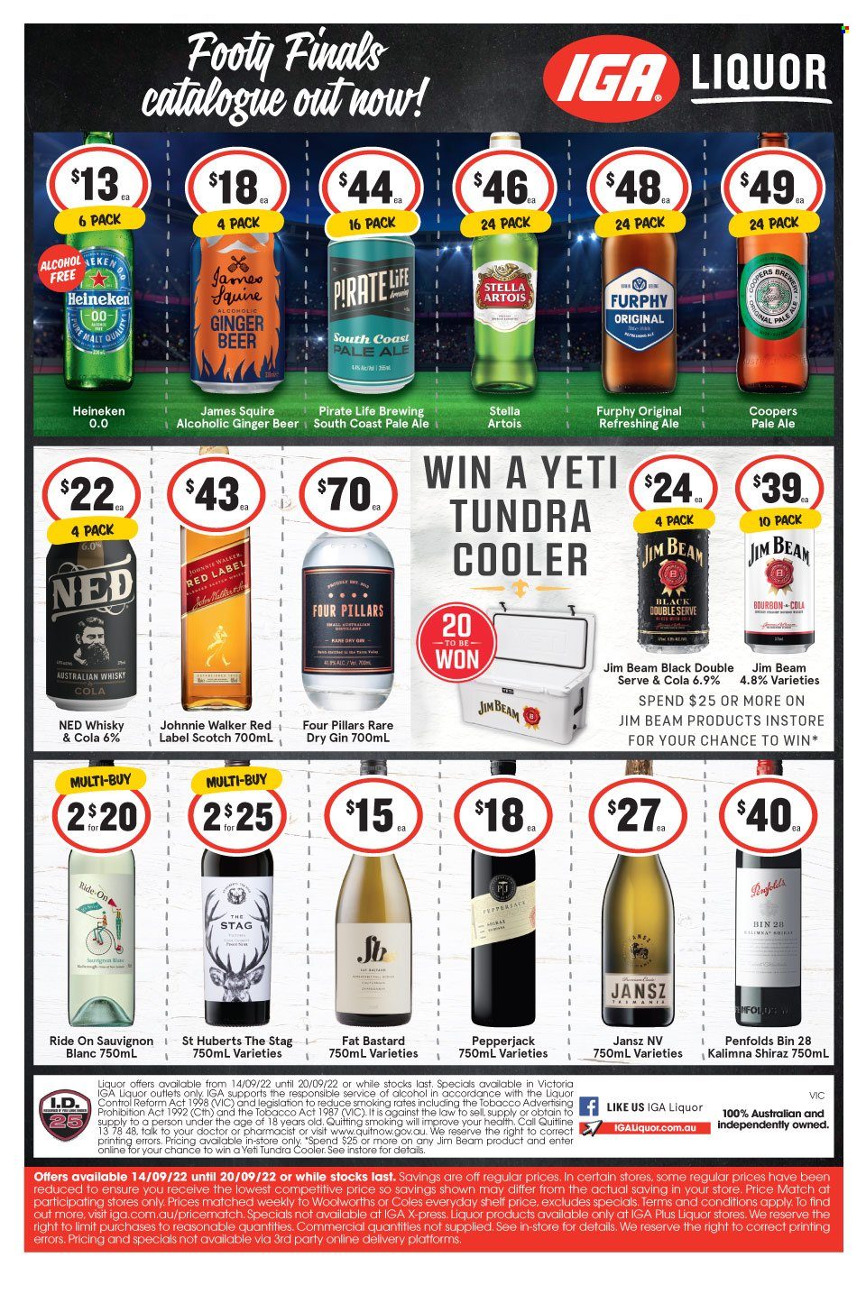 IGA LIQUOR catalogue - 14 Sep 2022 - 20 Sep 2022. Page 1