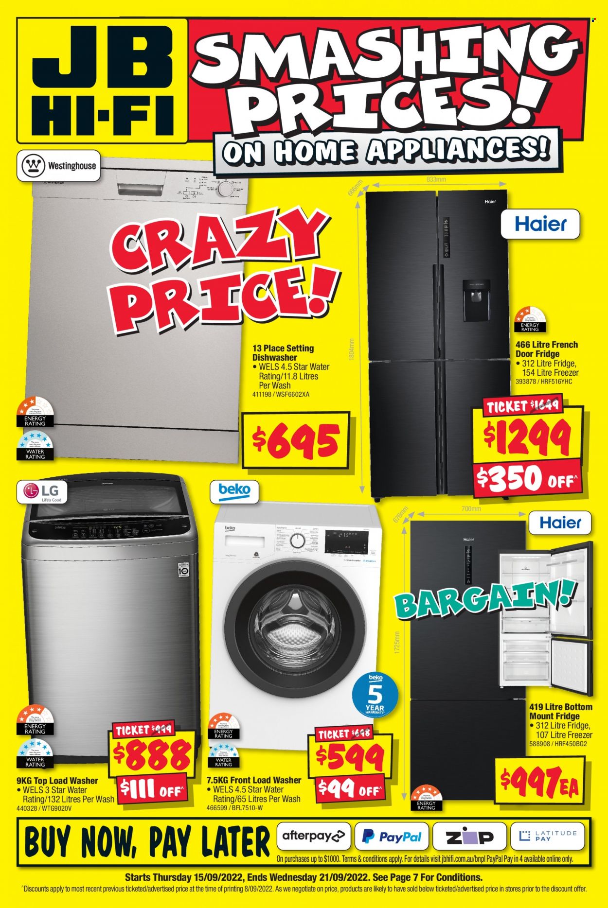 JB Hi-Fi catalogue - 15 Sep 2022 - 21 Sep 2022. Page 1