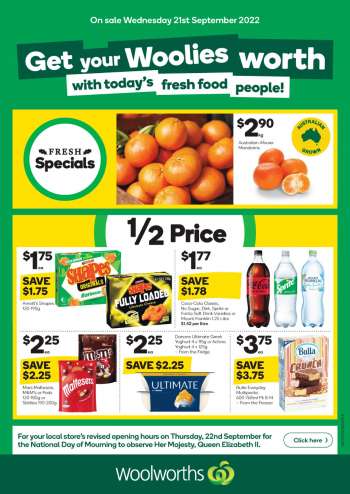 Woolworths Catalogue - 21 Sep 2022 - 27 Sep 2022.