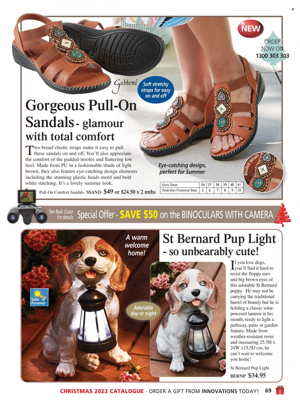 thumbnail - Innovations Catalogue - Sales products - sandals, lantern. Page 69.